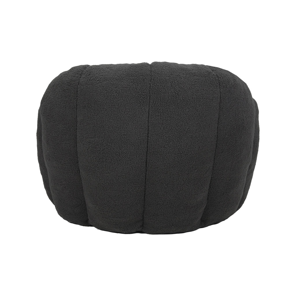 Non-slip base on dark gray teddy bean bag