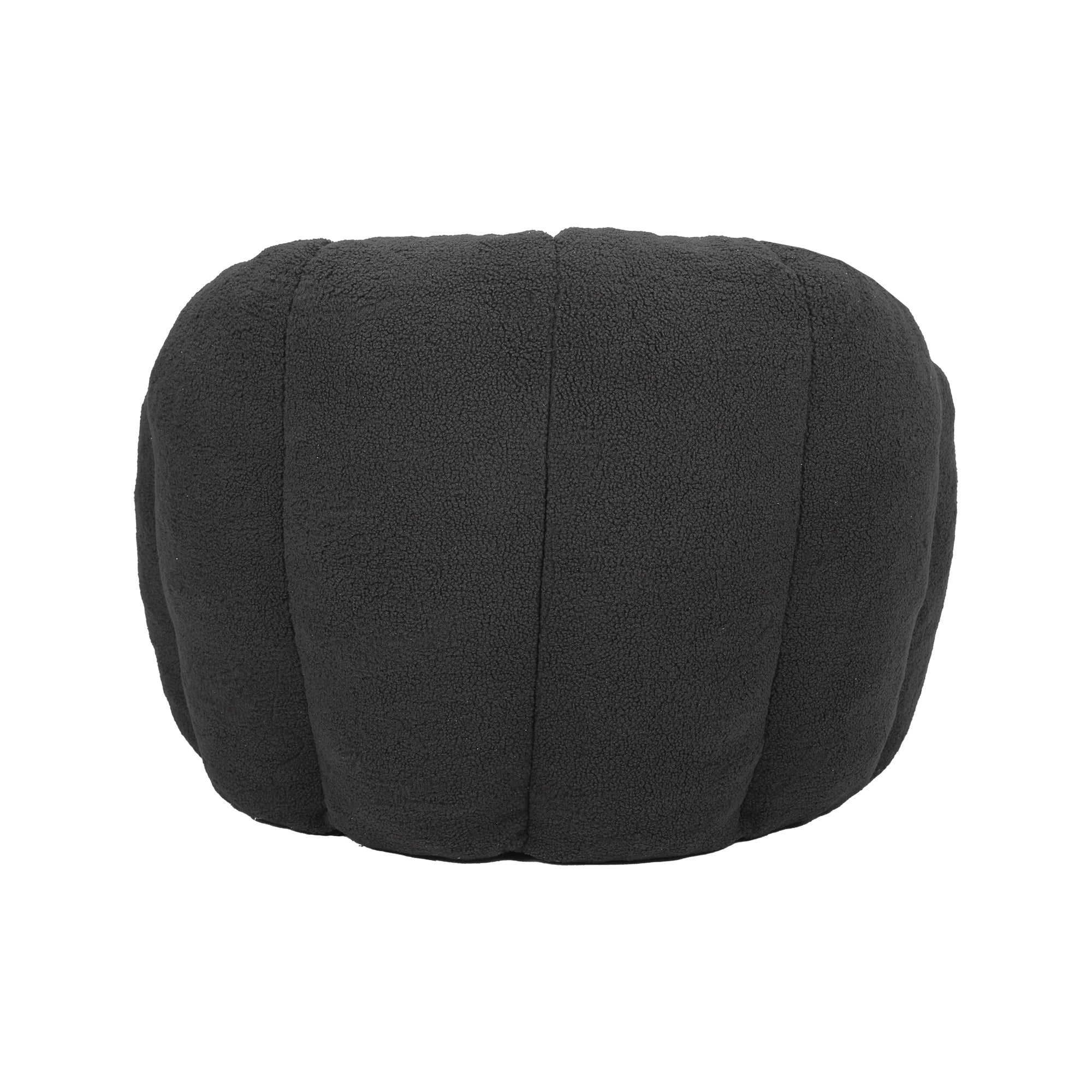 Non-slip base on dark gray teddy bean bag