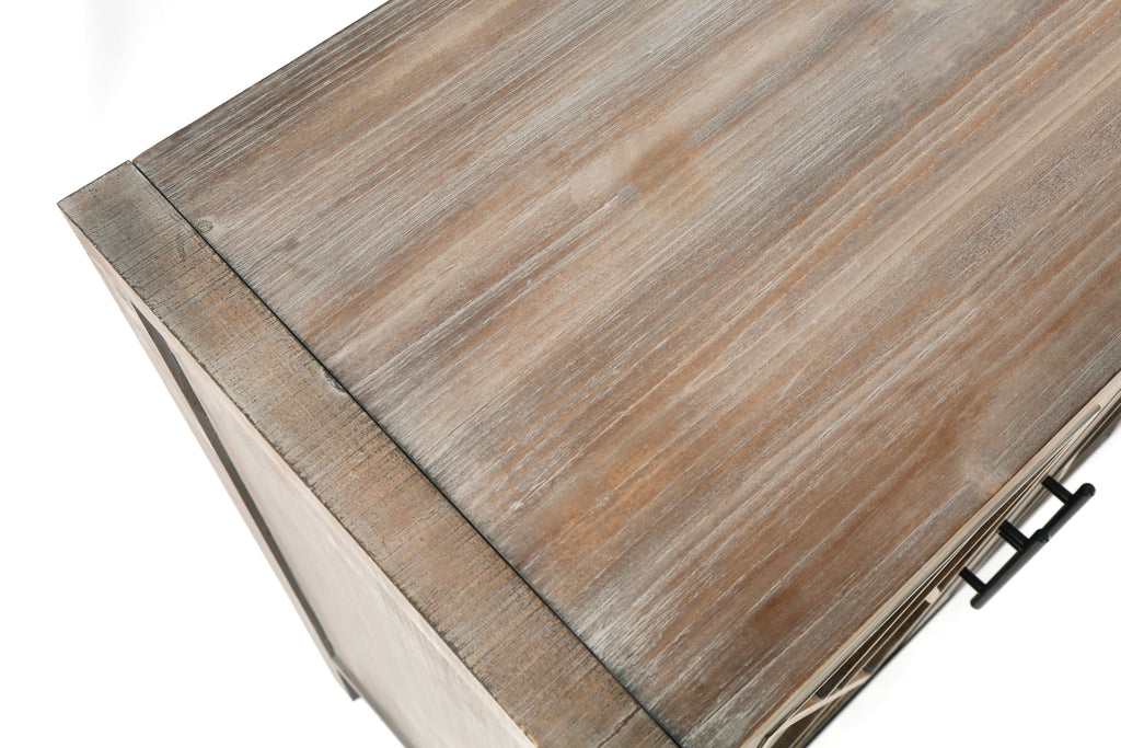 Four-door sideboard interior adjustable shelf