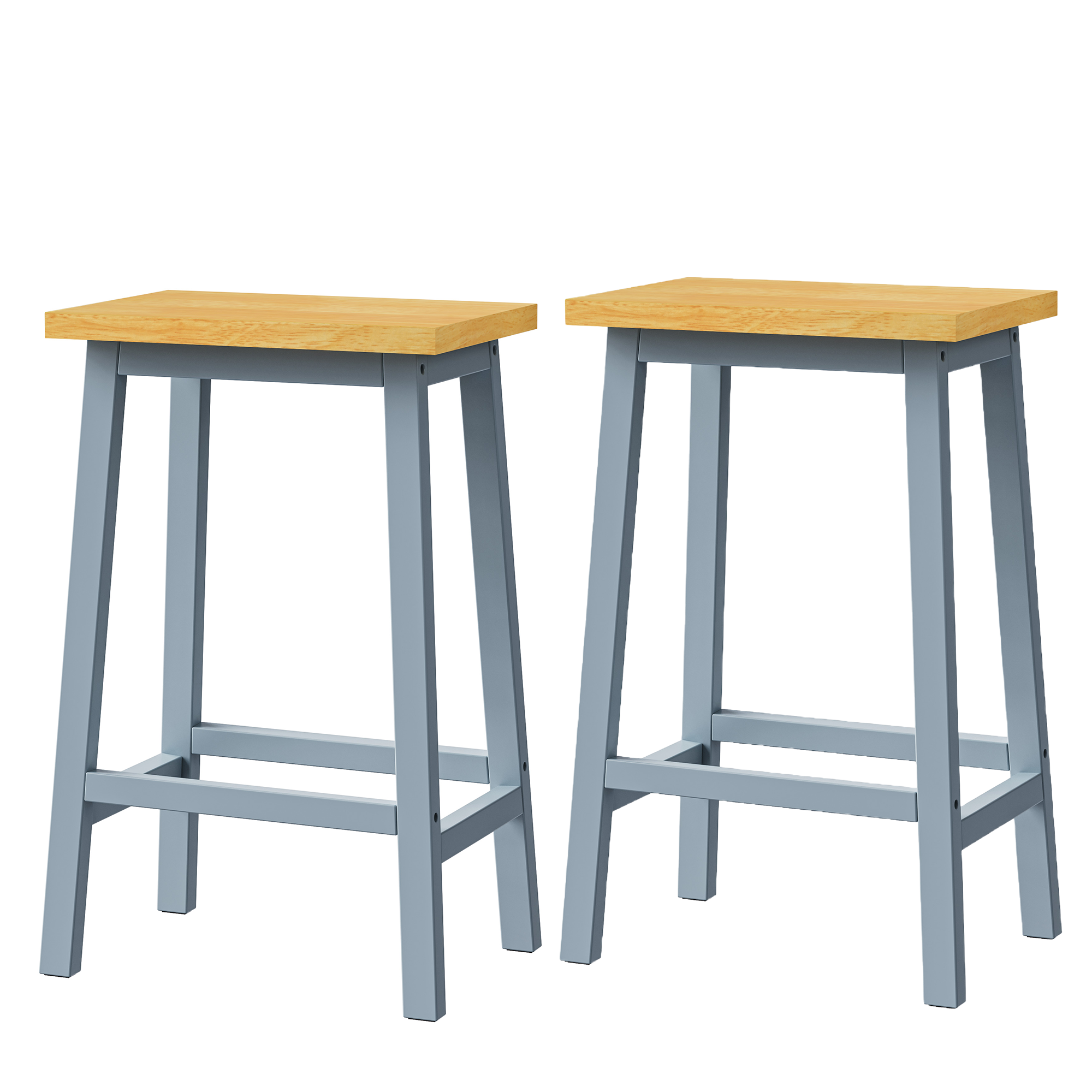K&K 53inch Large Kitchen Island with 2 Bar Stools, Power Outlet,Door Internal Storage Rack, Kitchen Storage Cart on 5 Wheels with Drop Leaf, 5 Open Side Racks, 3 Drawers,Black (Three Packages)