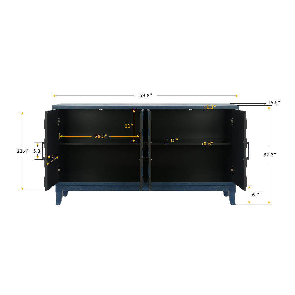 Retro vintage sideboard storage cabinet full product display