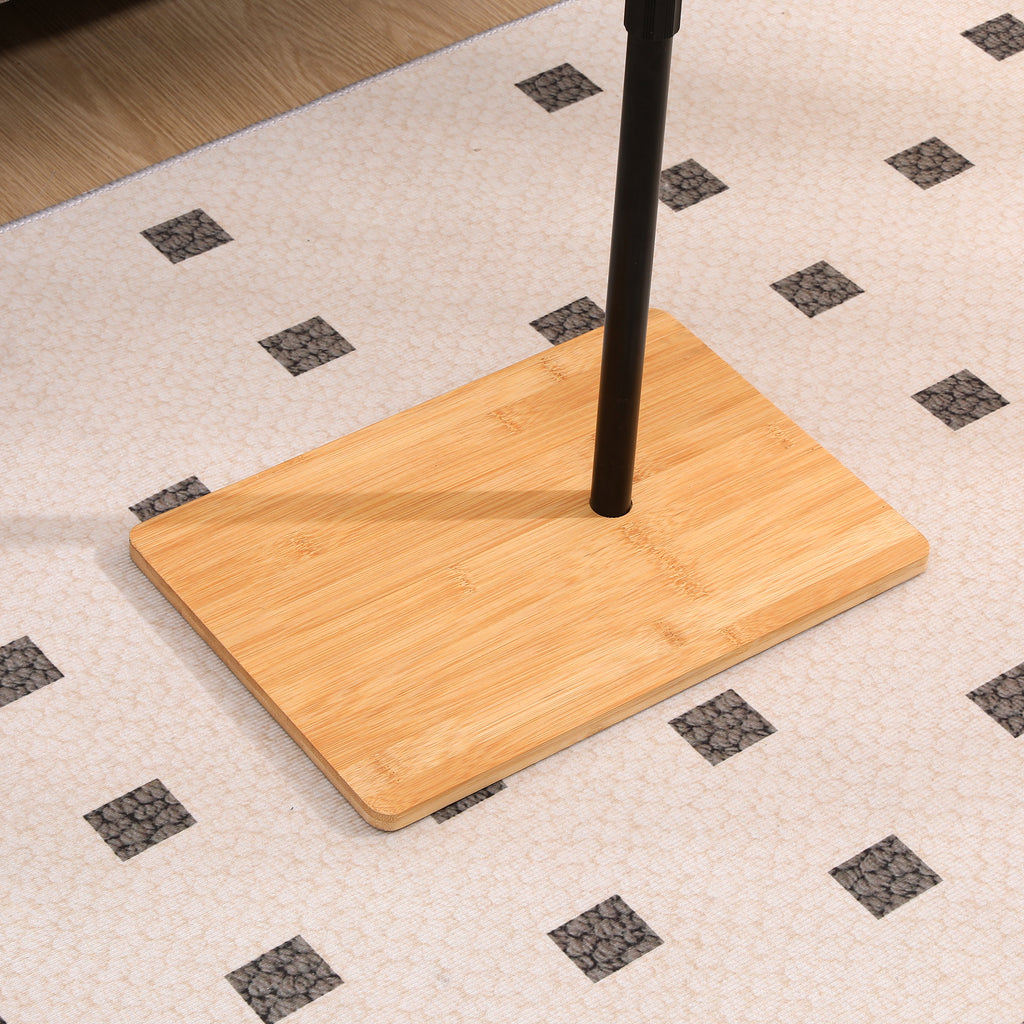 Bamboo C-shaped tray table lifestyle photo