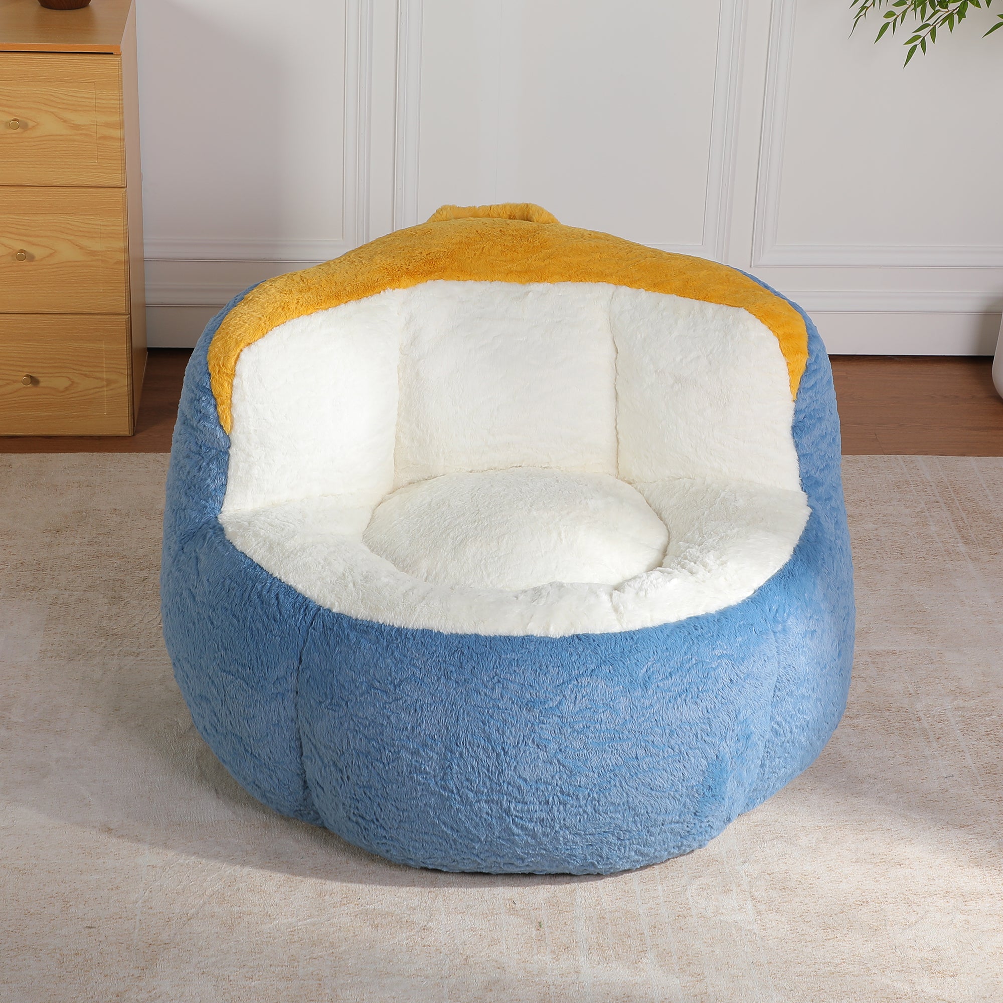 Oversized bean bag lounger — angle view