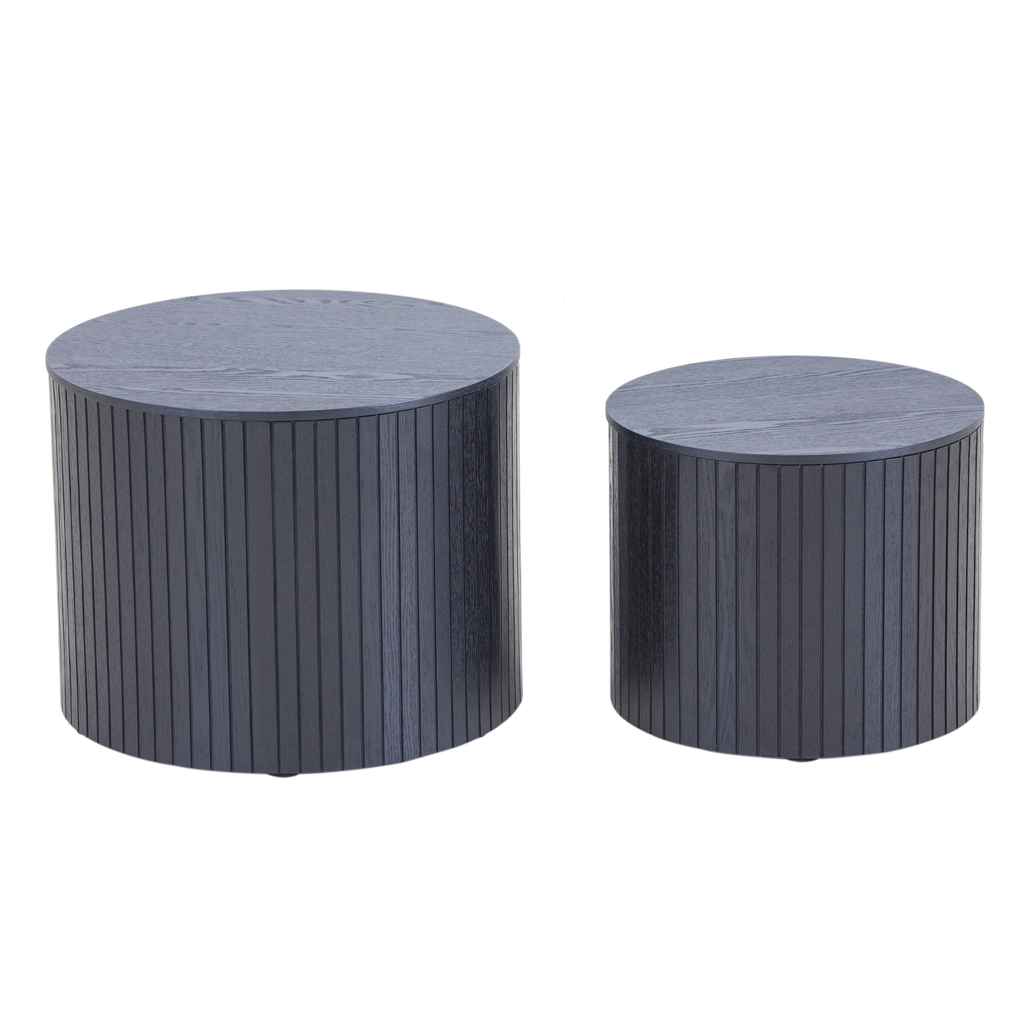 Round nesting coffee table waterproof wear-resistant finish detail