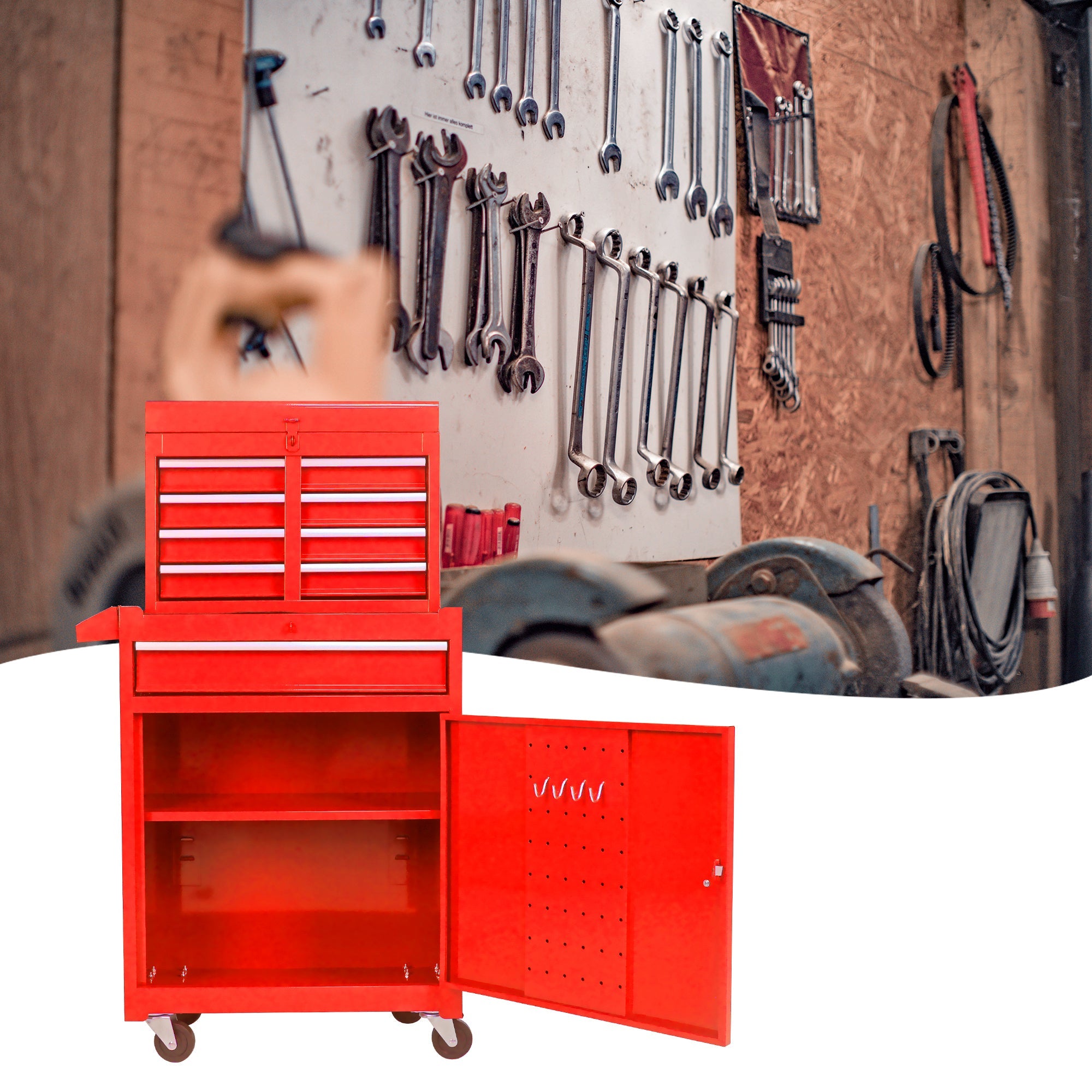 5-Drawer Rolling Tool Chest — Metal Tool Storage Cabinet