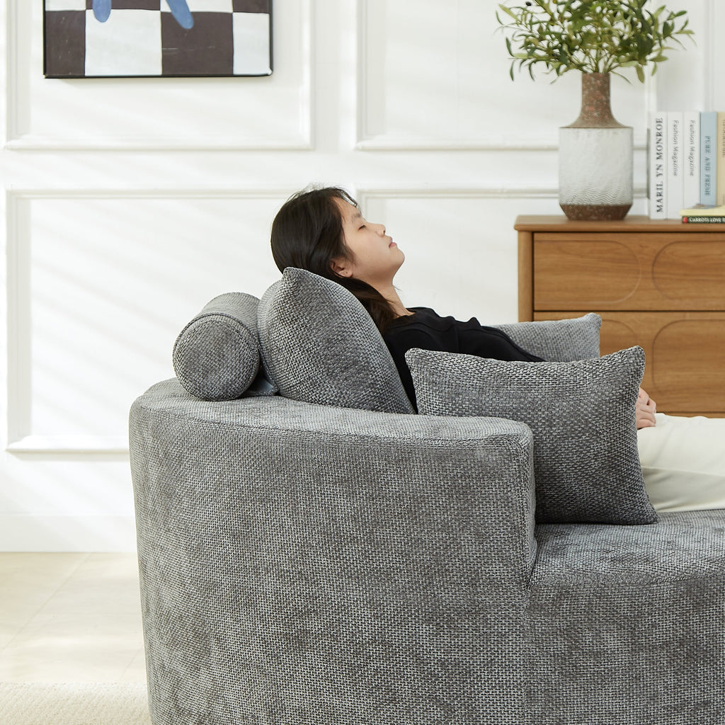 Chenille Fluffy Single Seat Chair — No Assembly