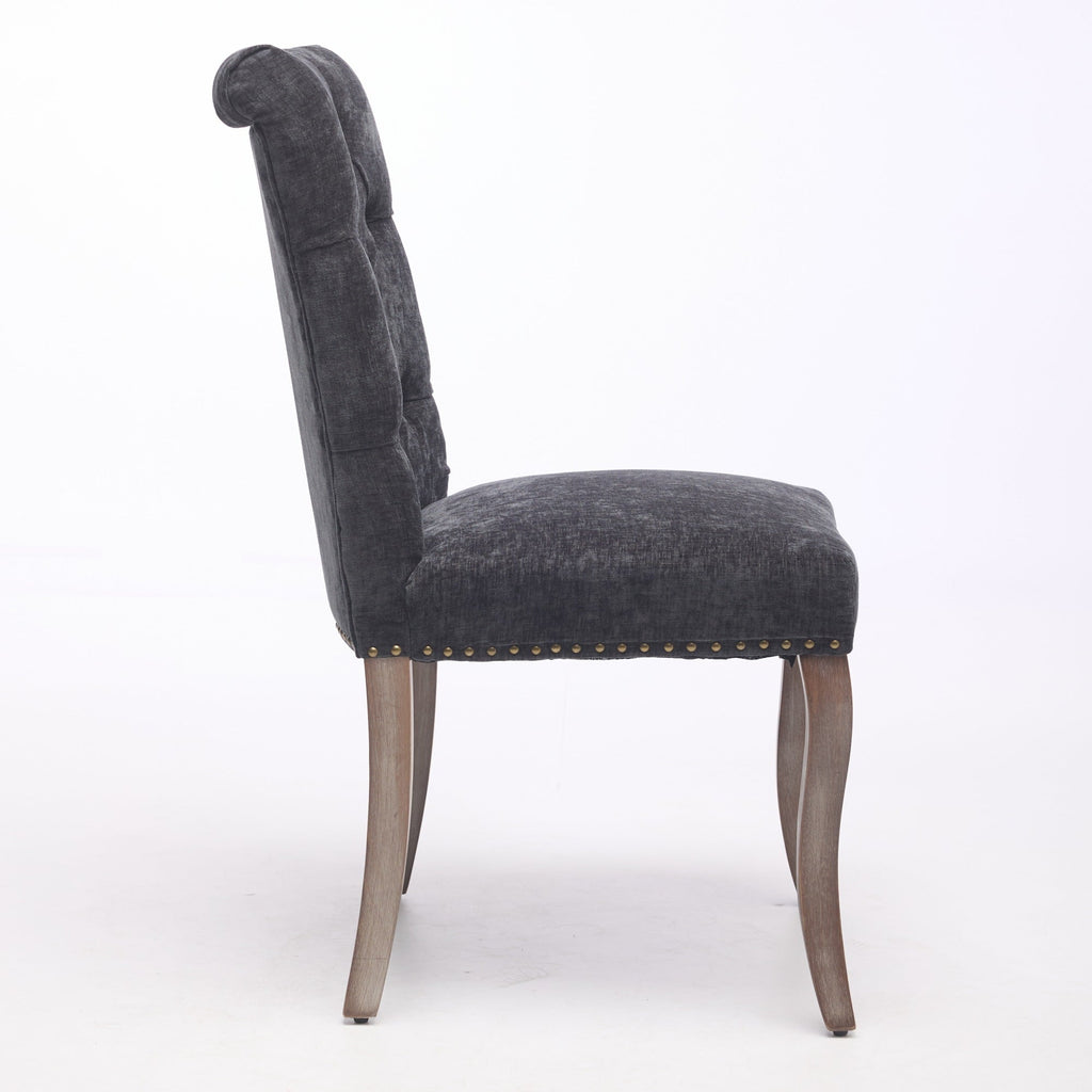 Upholstered Chenille Fabric Accent Dining Chair, Curved Solid Wood Legs, Elegant Tufted Club Dining Room Kitchen Room Arm Dining Chair, Single Pack,Olive Green,SW1895OL