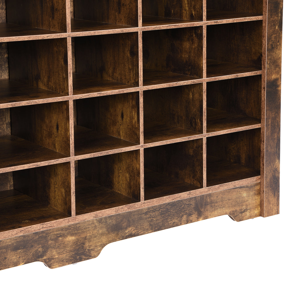24-cubby shoe cabinet MDF particle board construction