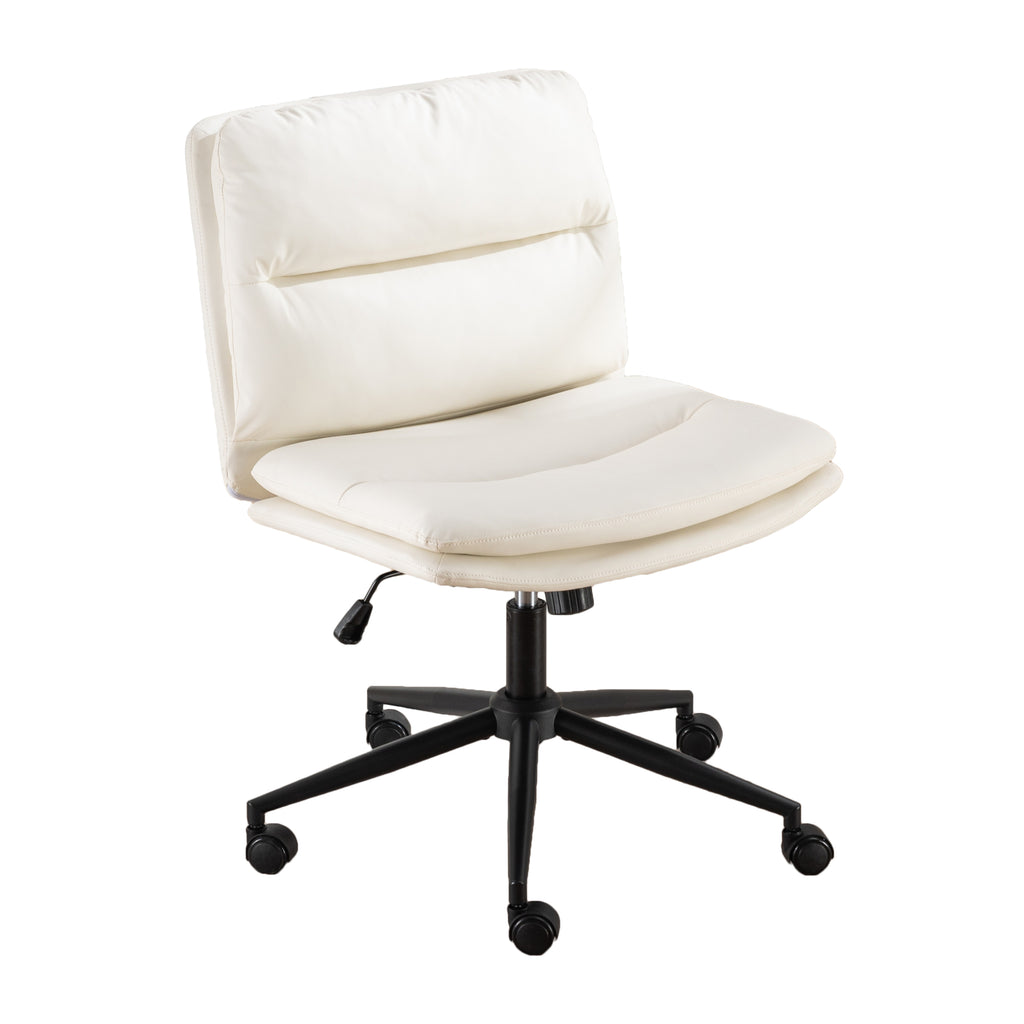 White criss-cross vanity chair product photo