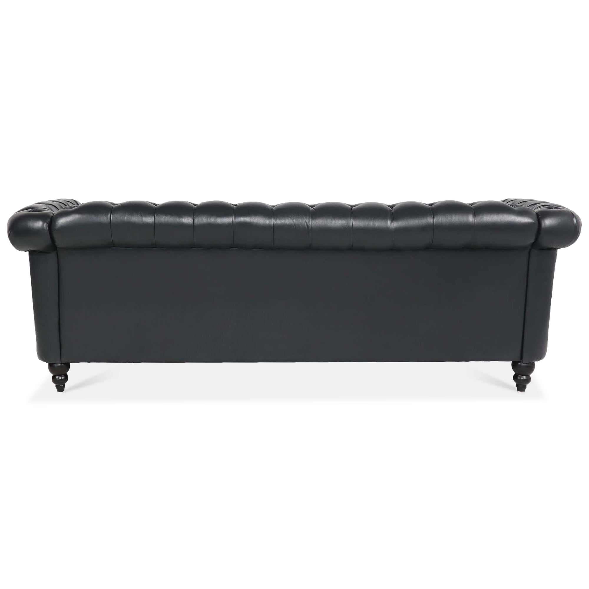 Black PU leather upholstery close-up