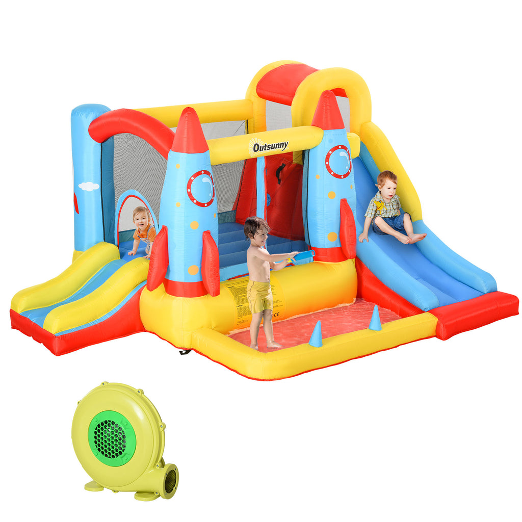 Kids inflatable water slide bounce house — front view