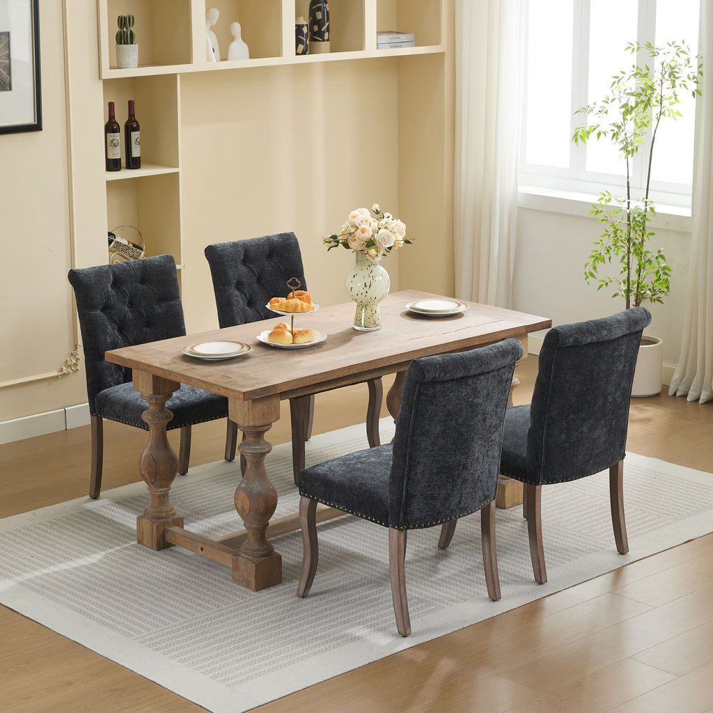 Upholstered Chenille Fabric Accent Dining Chair, Curved Solid Wood Legs, Elegant Tufted Club Dining Room Kitchen Room Arm Dining Chair, Single Pack,Olive Green,SW1895OL