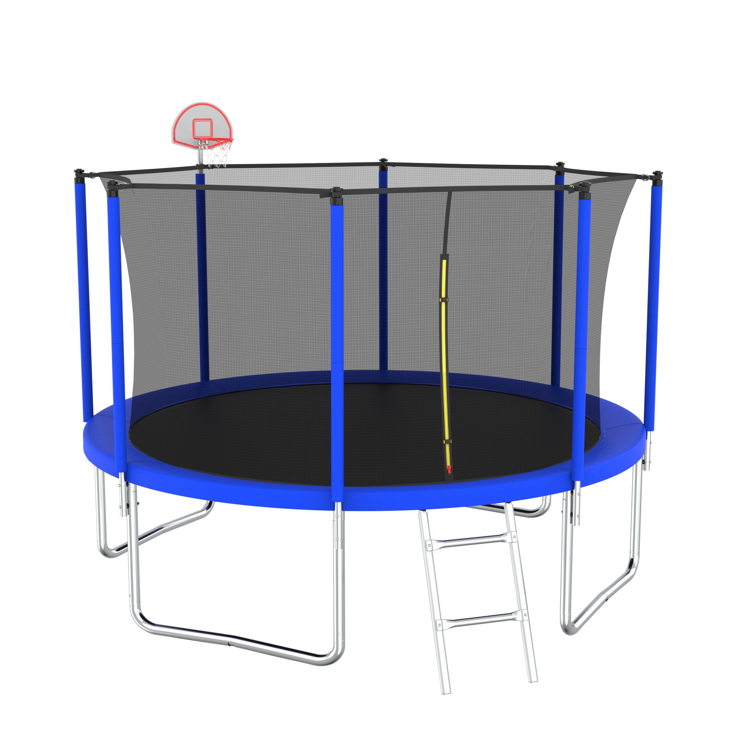 Blue 12-foot trampoline 2-step ladder access