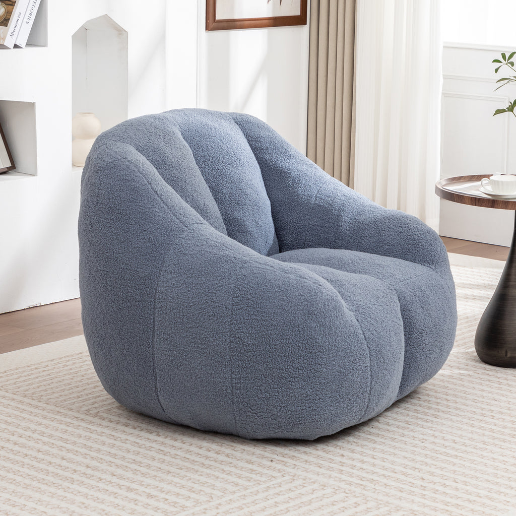 Memory foam bean bag chair ergonomic backrest detail