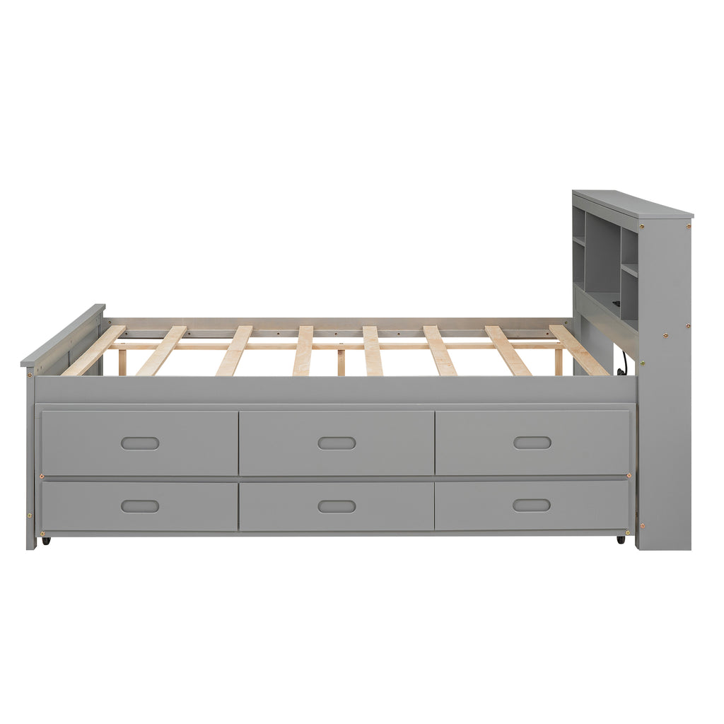 Full size platform bed side profile