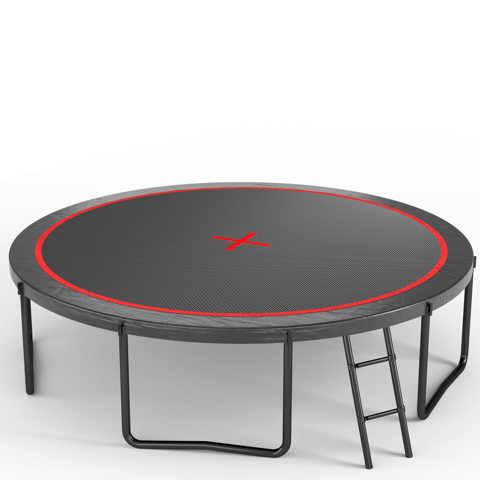 Kids trampoline PE safety net and foam pole padding detail