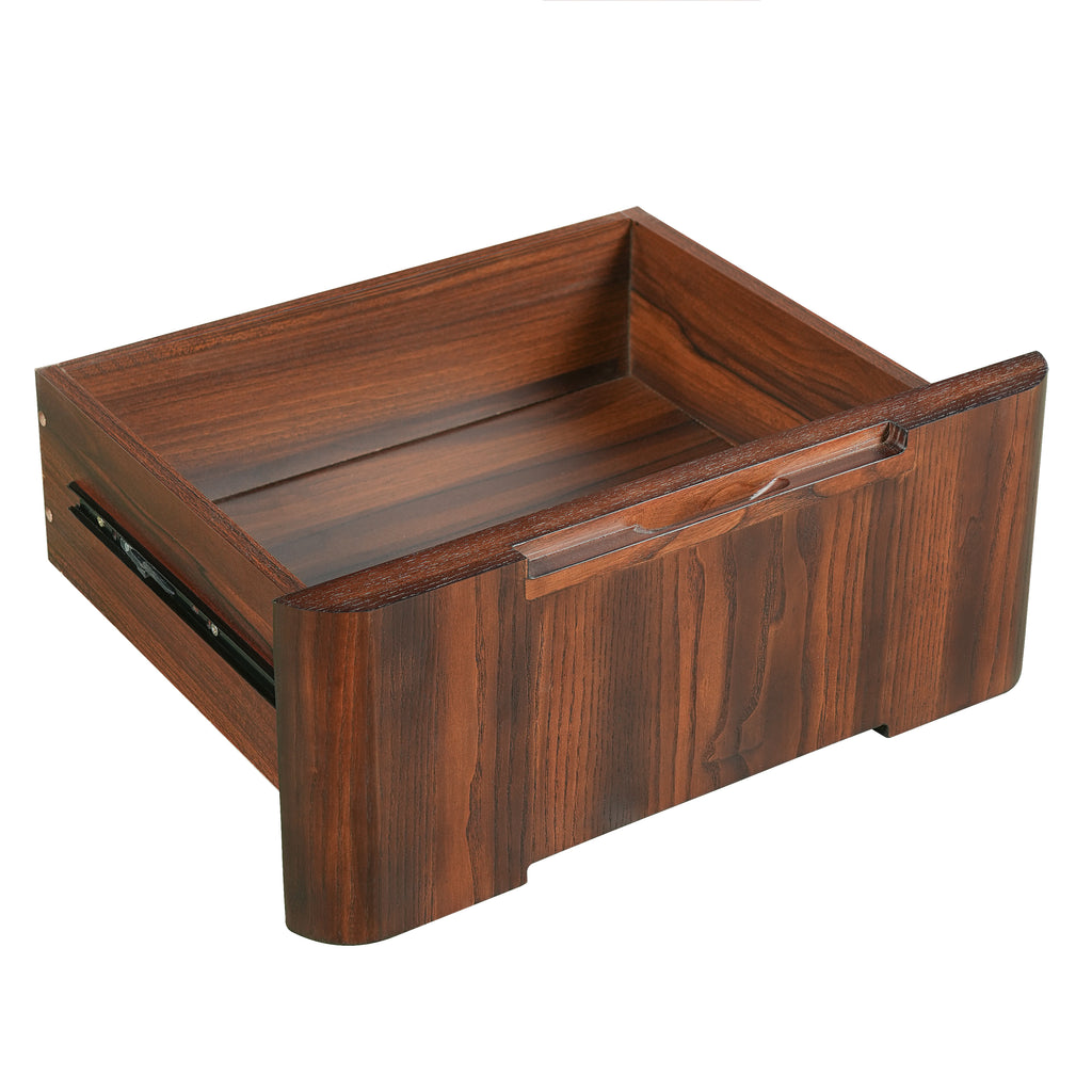 Walnut rotating desk assembly dimension reference