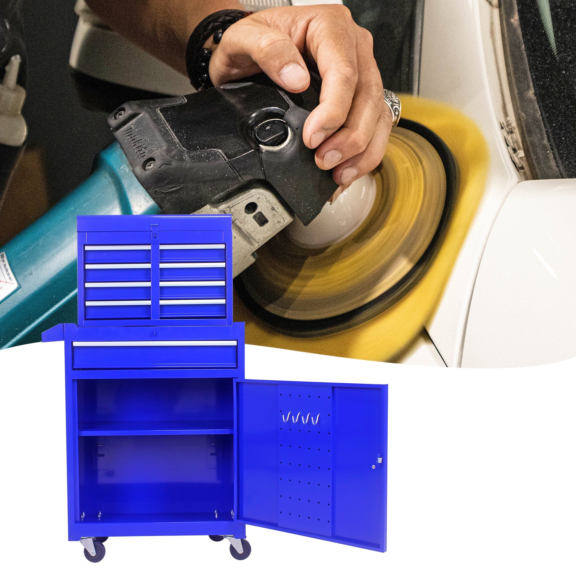 5-Drawer Rolling Tool Chest — Metal Tool Storage Cabinet