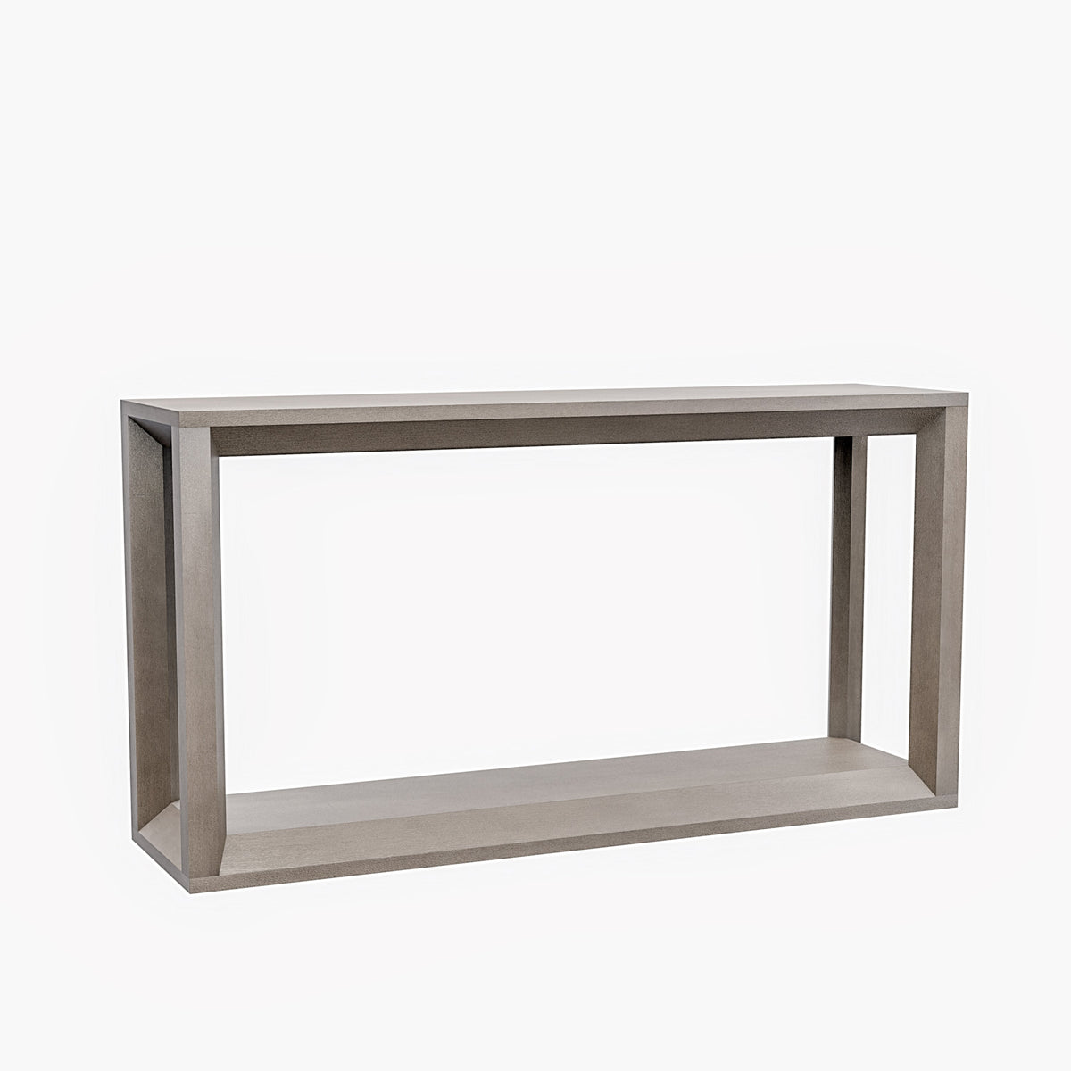 60' Rectangular Solid Wood Veneer Console Table, Wide Sofa Table, Behind Couch Table with Ample Storage for Entryway & Living Room, Dark Brown