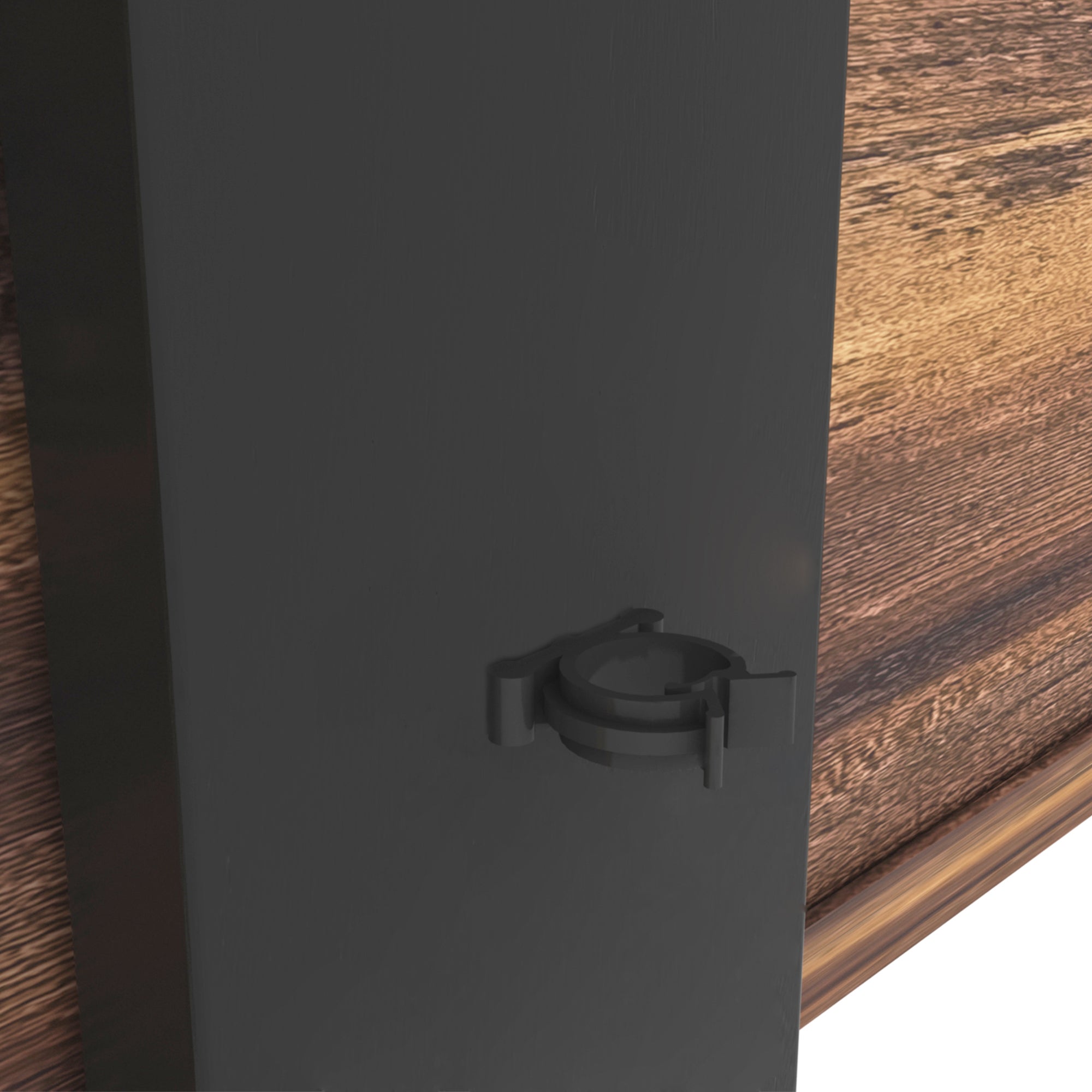 Entertainment center with three-tier storage layout