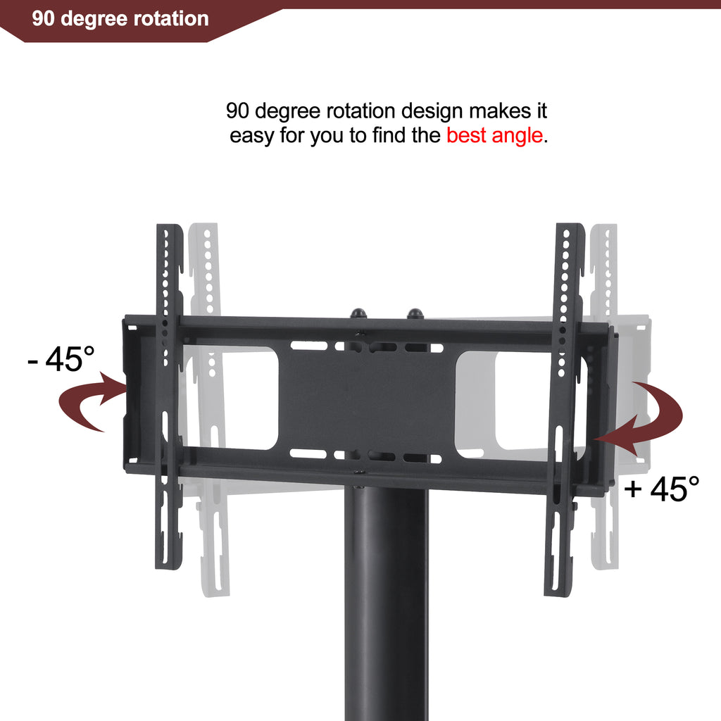 Multi-function TV stand 3-tier glass shelves side profile