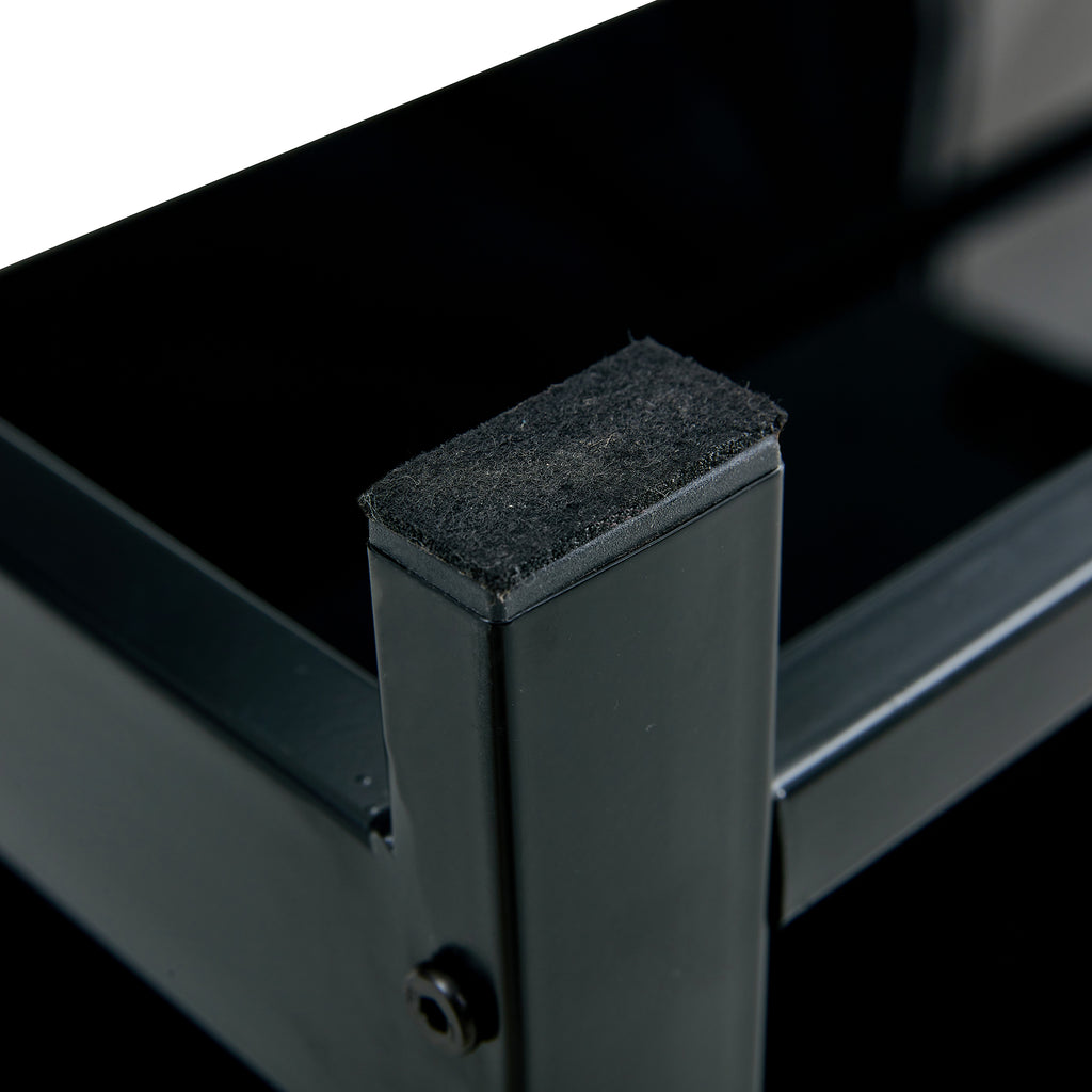 Two-layer glass coffee table lift mechanism detail