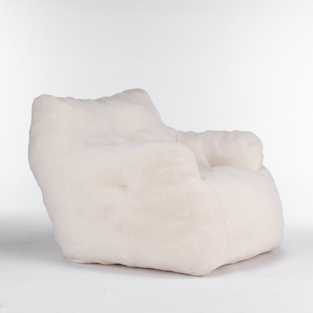Bean bag chair in reading nook