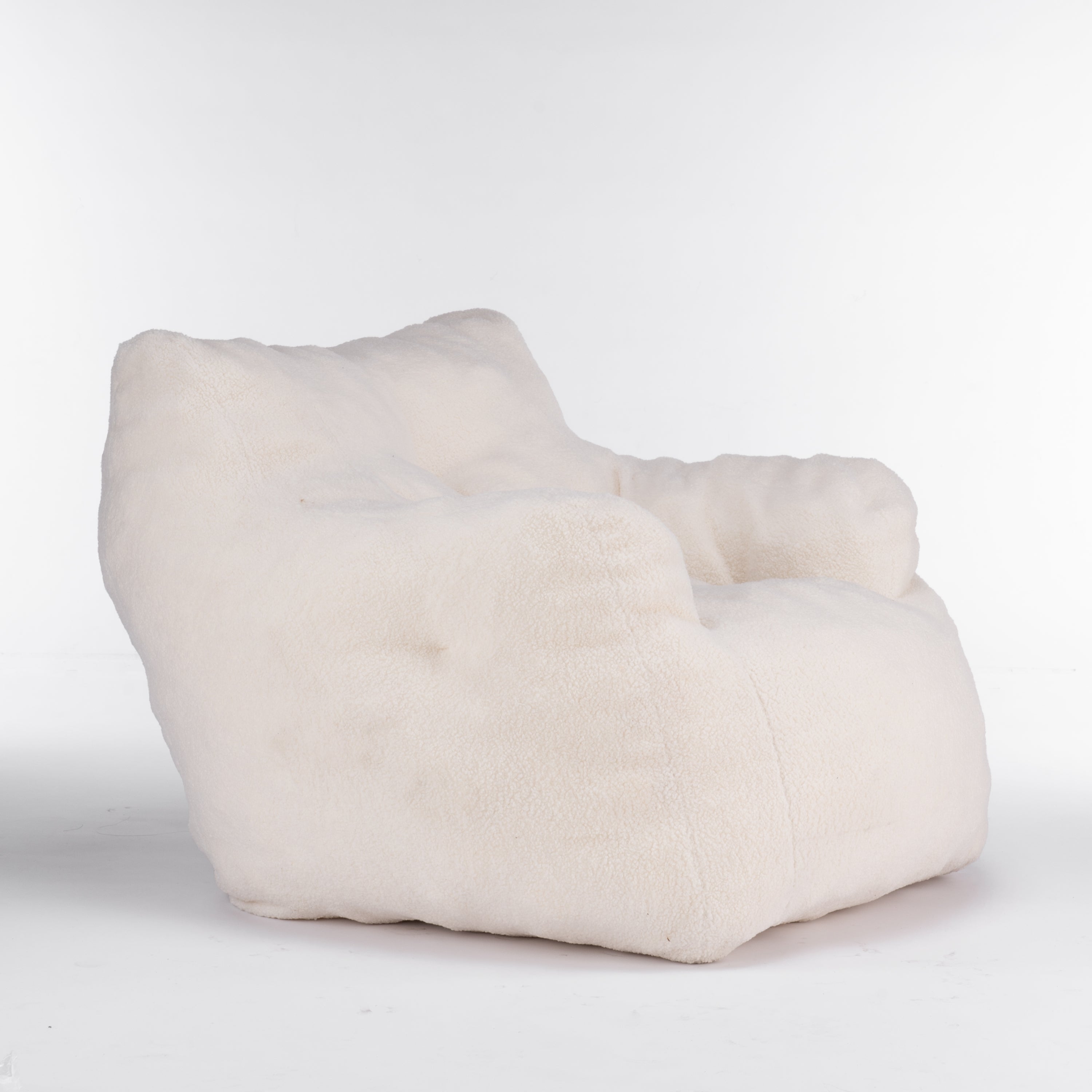 Bean bag chair in reading nook