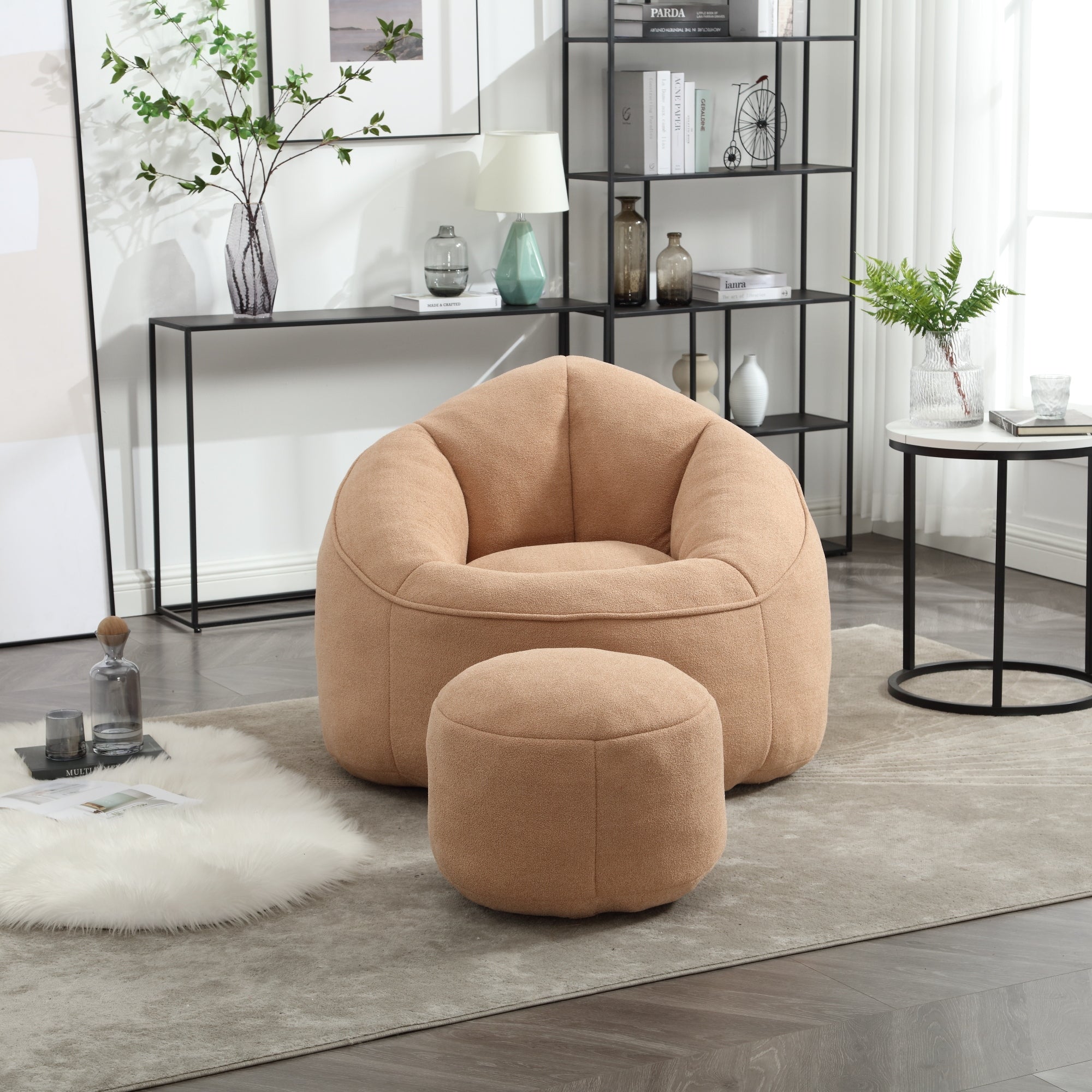 High-pressure foam bean bag chair — top view