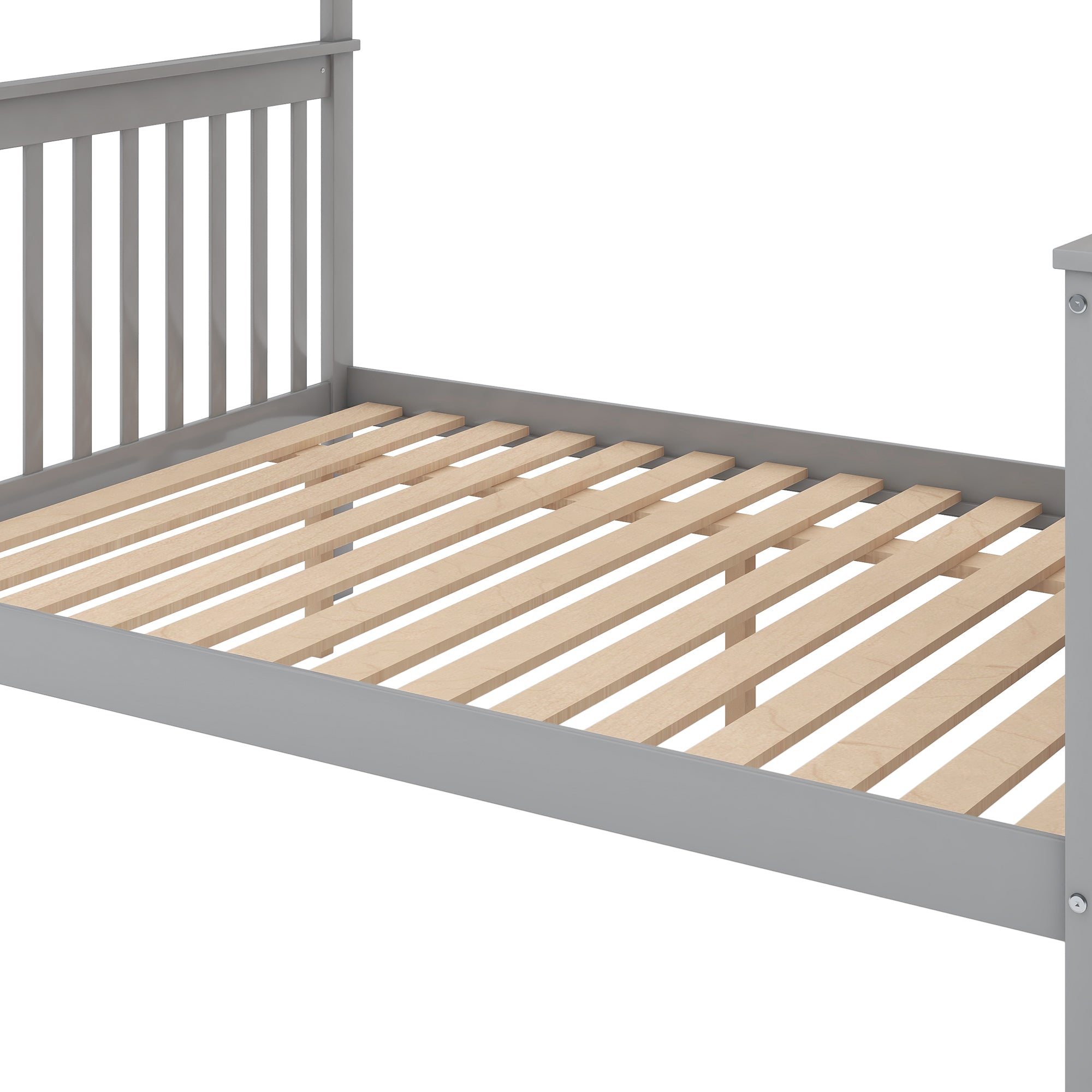 Bunk bed stairway step and guardrail safety detail