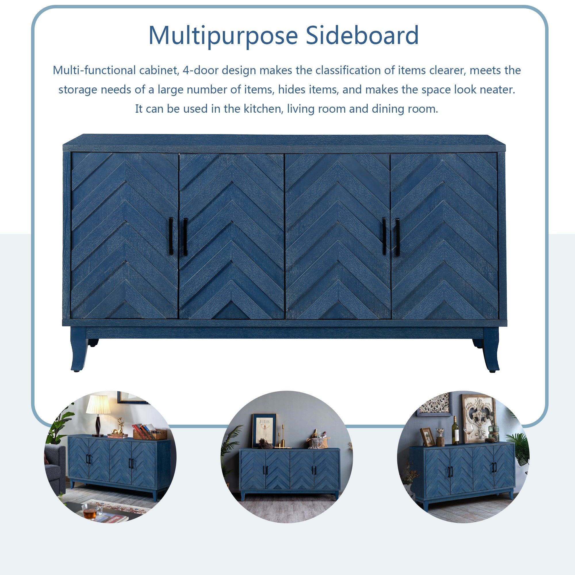 60 inch sideboard dining room vintage placement setting