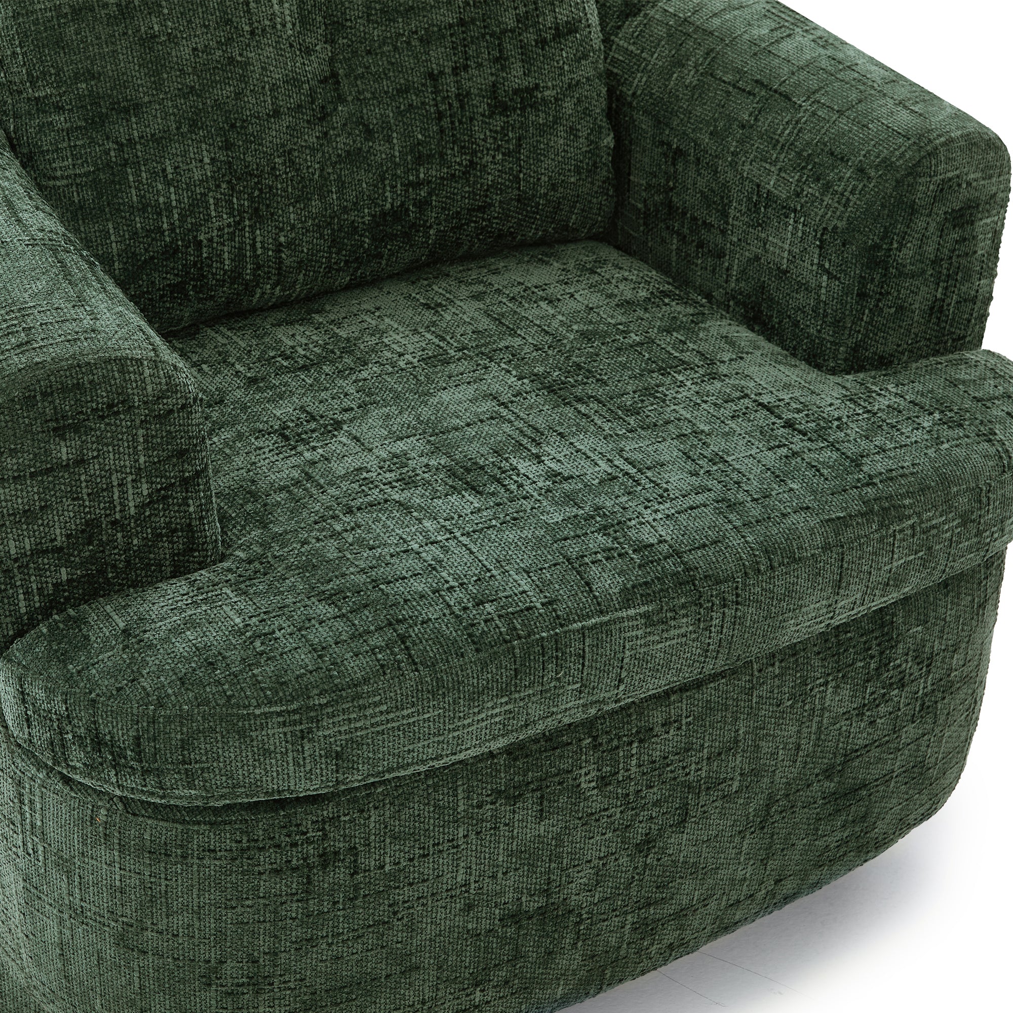 Compact chenille barrel chair back pillow tufted pattern