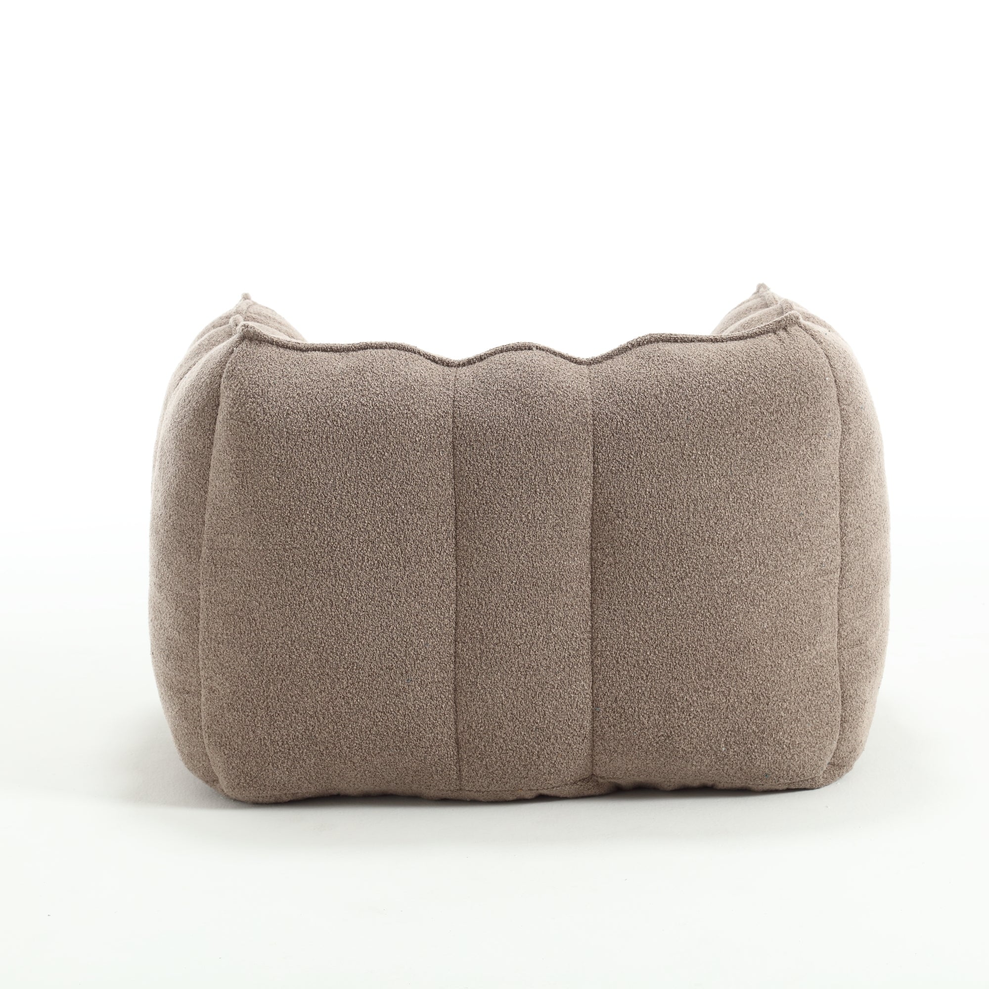 Chenille bean bag with footrest — room photo