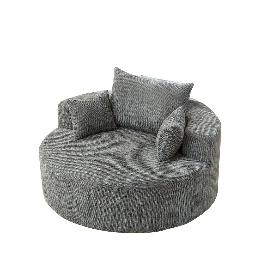 Chenille Fluffy Single Seat Chair — No Assembly