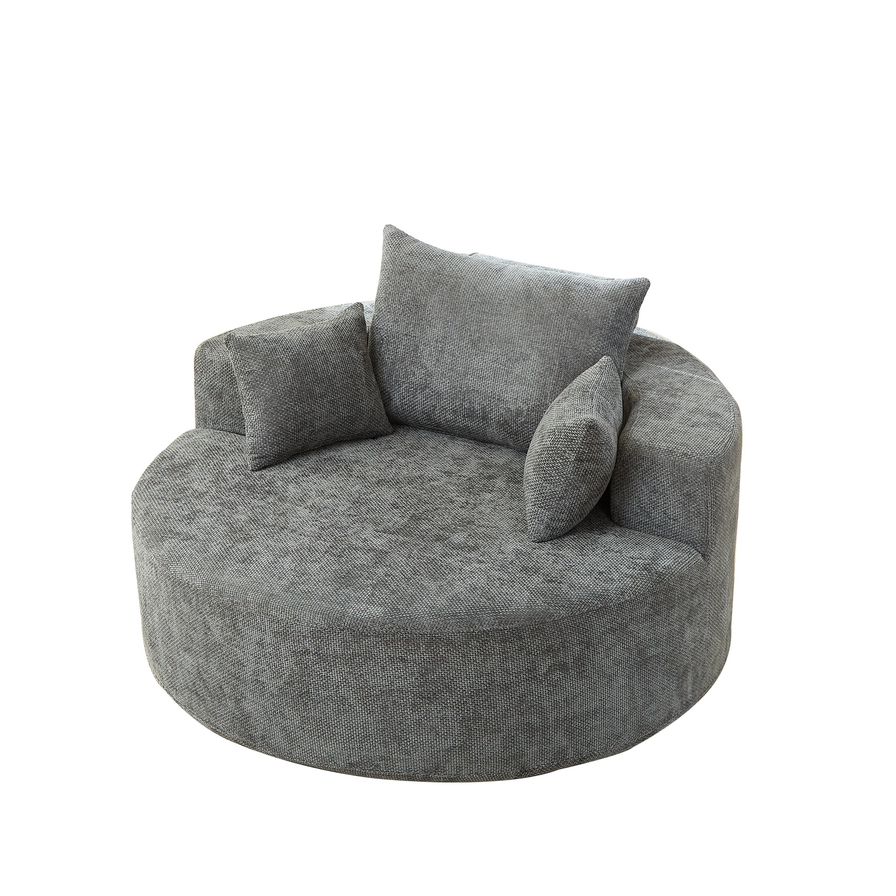 Chenille Fluffy Single Seat Chair — No Assembly