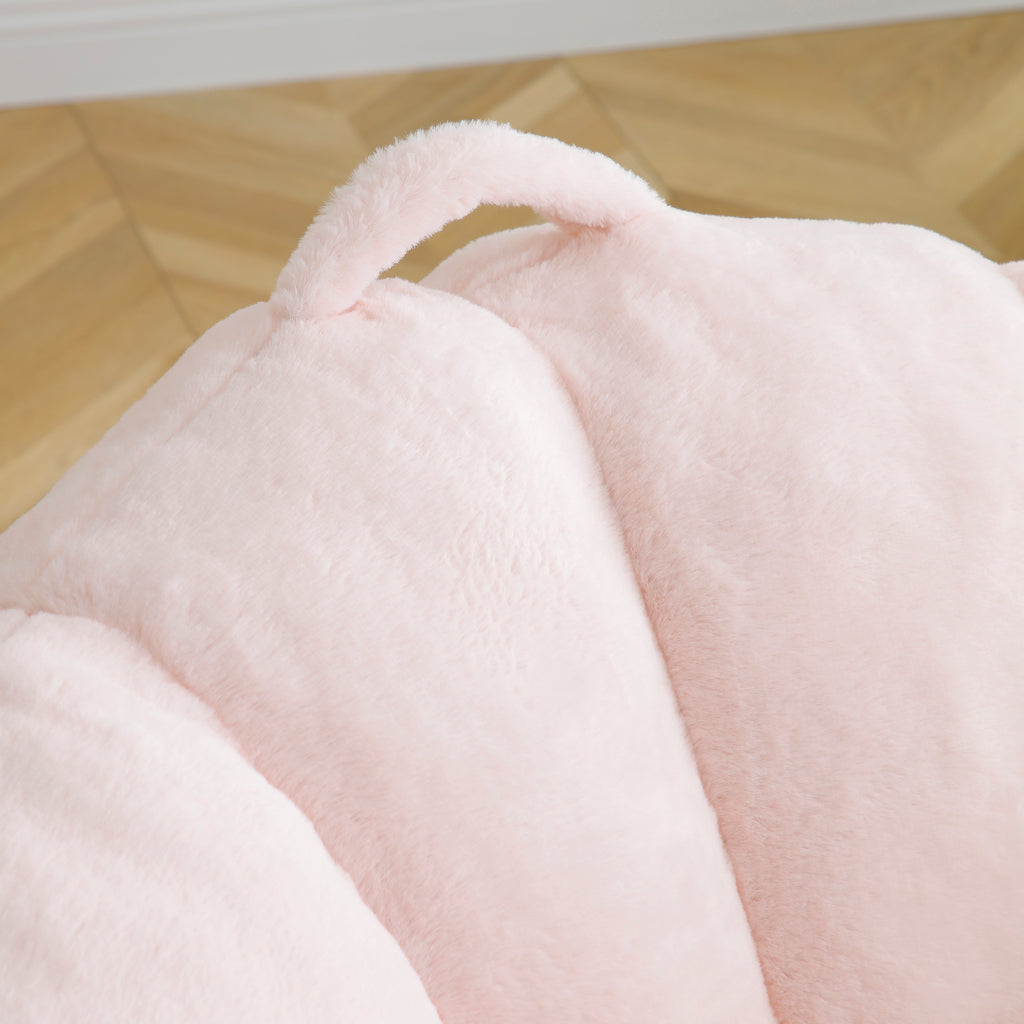 High-density foam bean bag seating detail