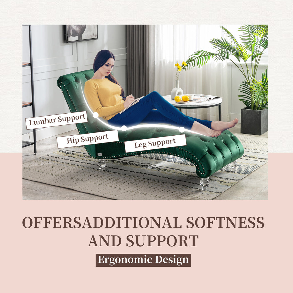 S-curve ergonomic chaise lounge profile
