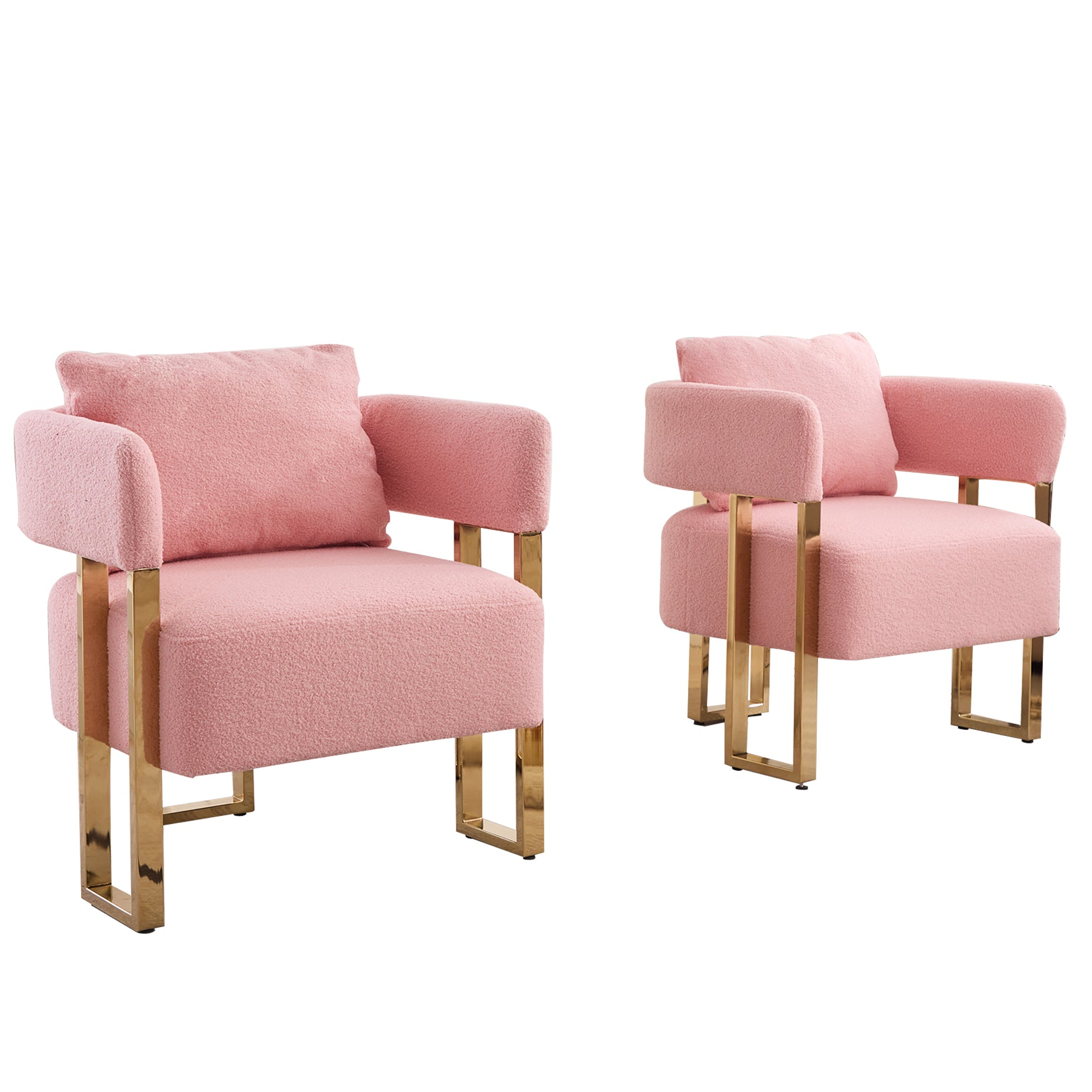 Pink chair seat and back cushion