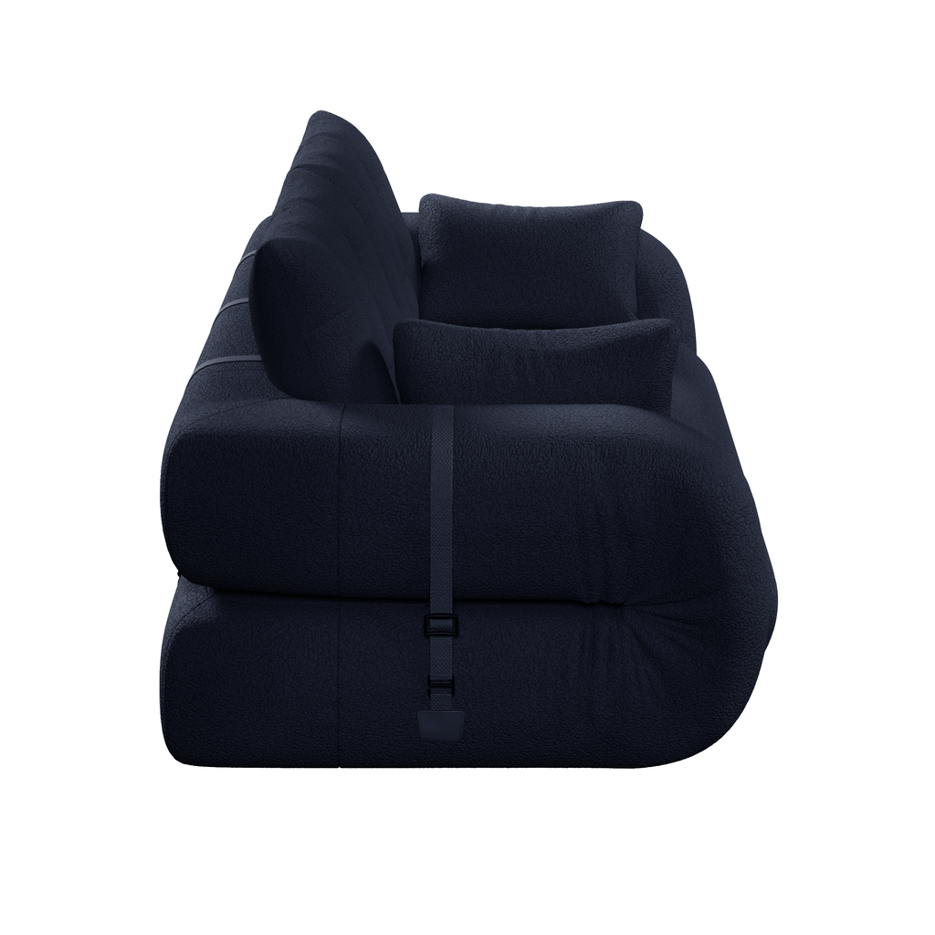 Dark blue 3-in-1 sofa bed lifestyle photo