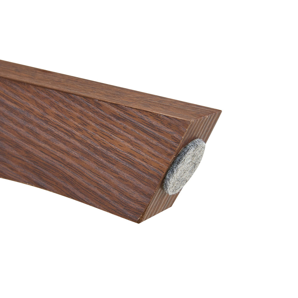 31.5' Glass Coffee Table, Mid-Century Modern Style, Ideal as a Centerpiece for Living Rooms, Bedrooms, Reception Areas, and Offices (Black Wood Grain)