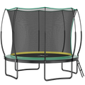 Green 10-foot springfree no-gap trampoline — front view