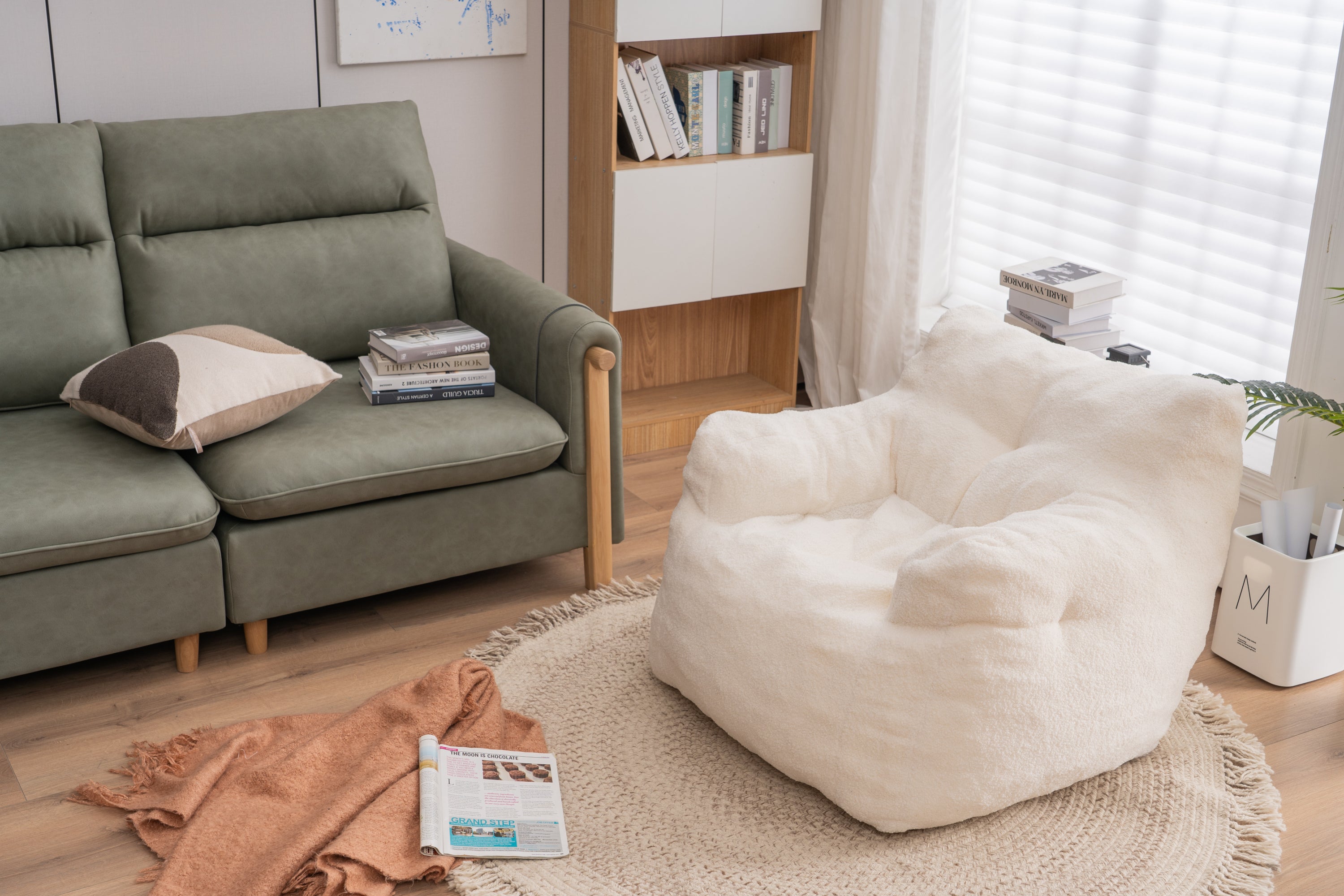 Ivory teddy lounger lifestyle photo