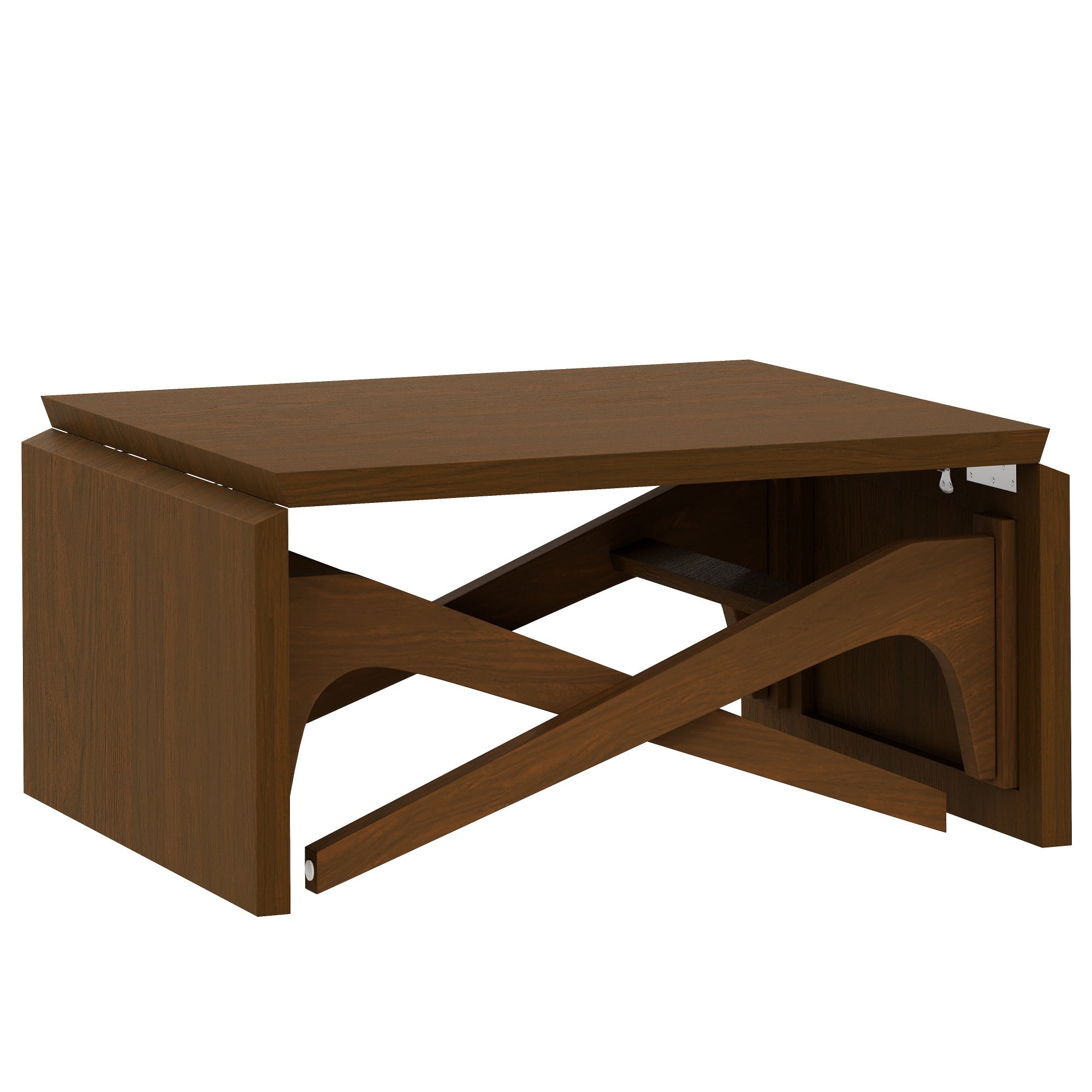 Transformer coffee table, 2 in 1 table, Expandable dining table, Natural wood, Variable height