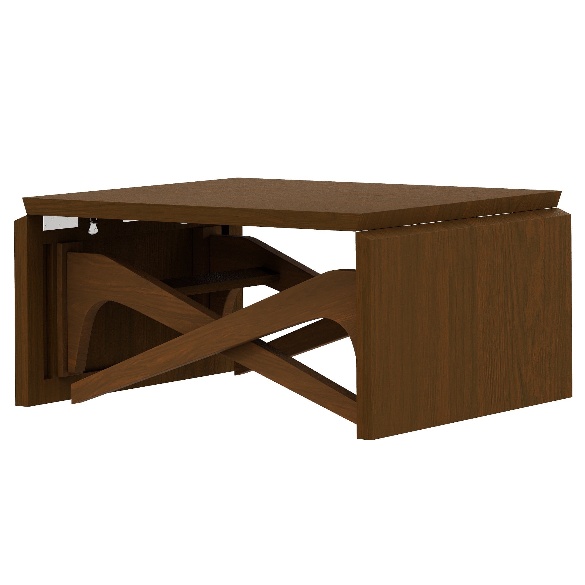 Transformer coffee table, 2 in 1 table, Expandable dining table, Natural wood, Variable height