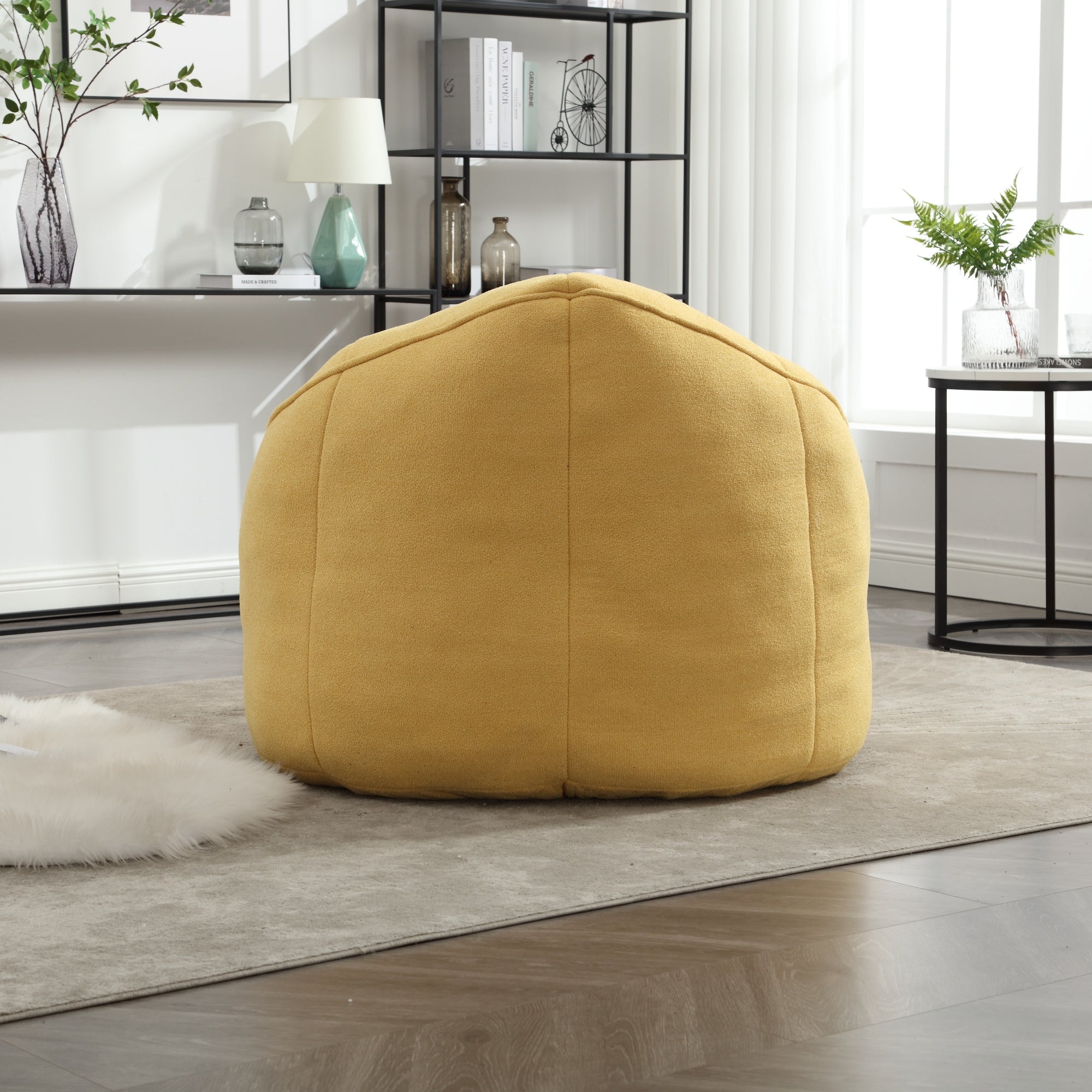 Bean bag chair comfort detail — foam fill