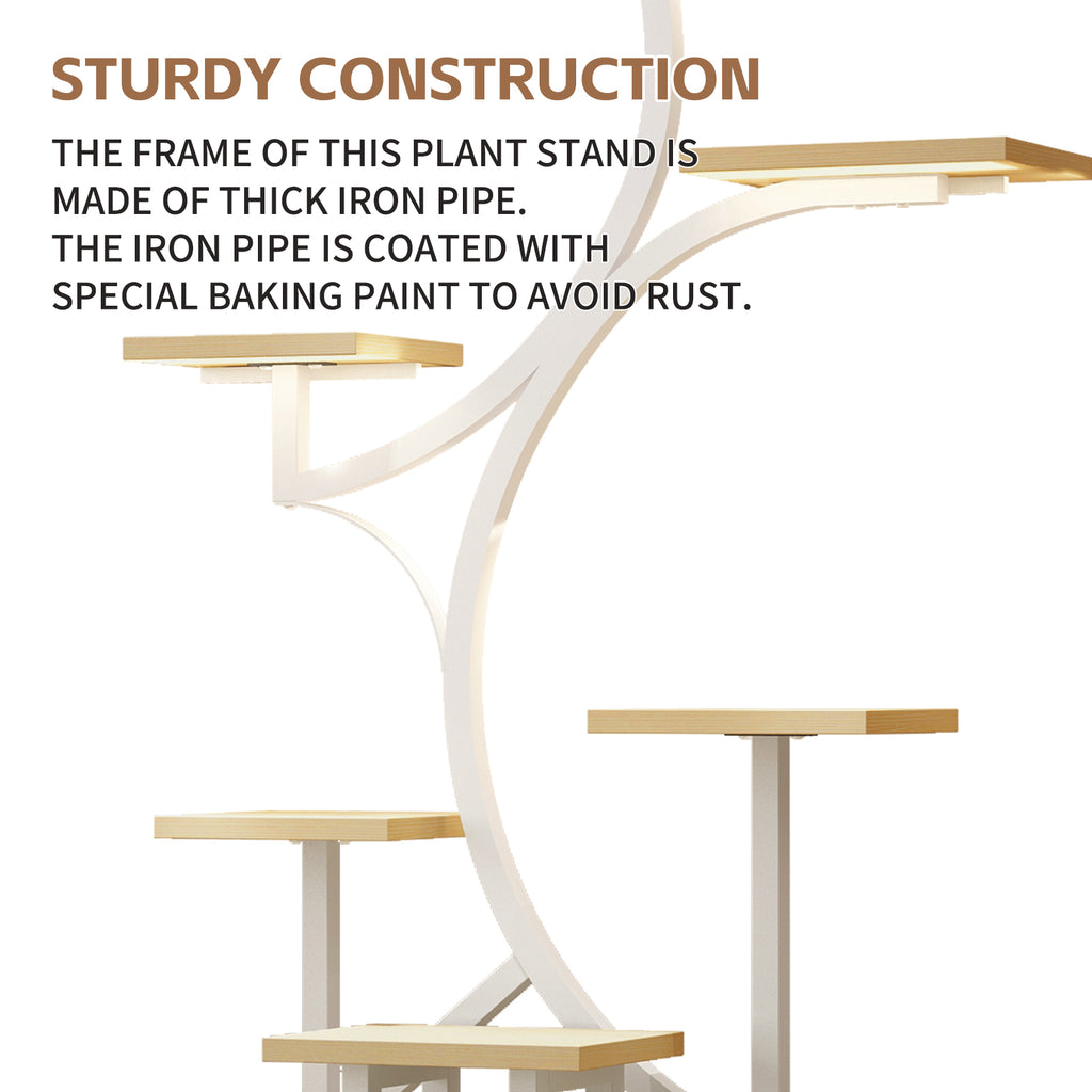 Natural S-shaped plant shelf decorative flower display rack