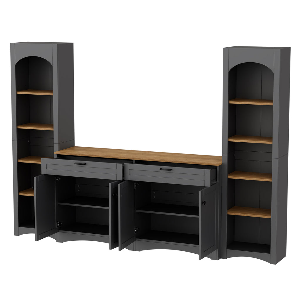 3-Piece Farmhouse Entertainment Center — for TVs Up to 70"