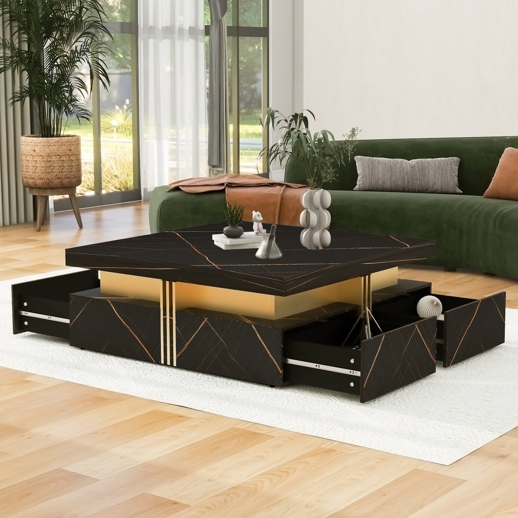 Coffee table MDF construction smooth finish detail