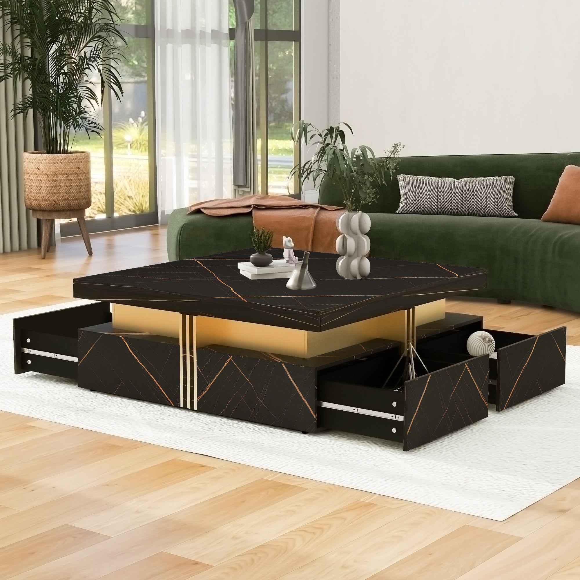 Coffee table MDF construction smooth finish detail