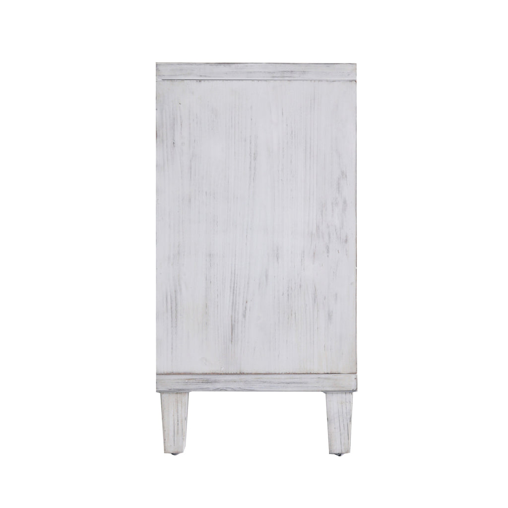White washed shabby chic sideboard full view